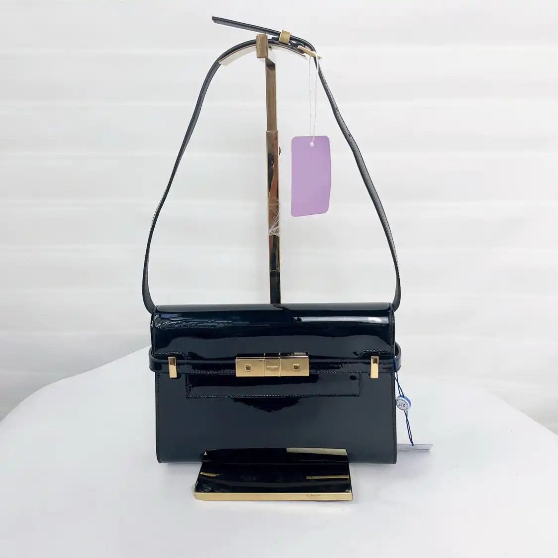 Saint Laurent Paris Saint Laurent Paris YSL MANHATTAN Small black patent leather 曼哈顿bag handbag Size ONE SIZE - 1 Thumbnail