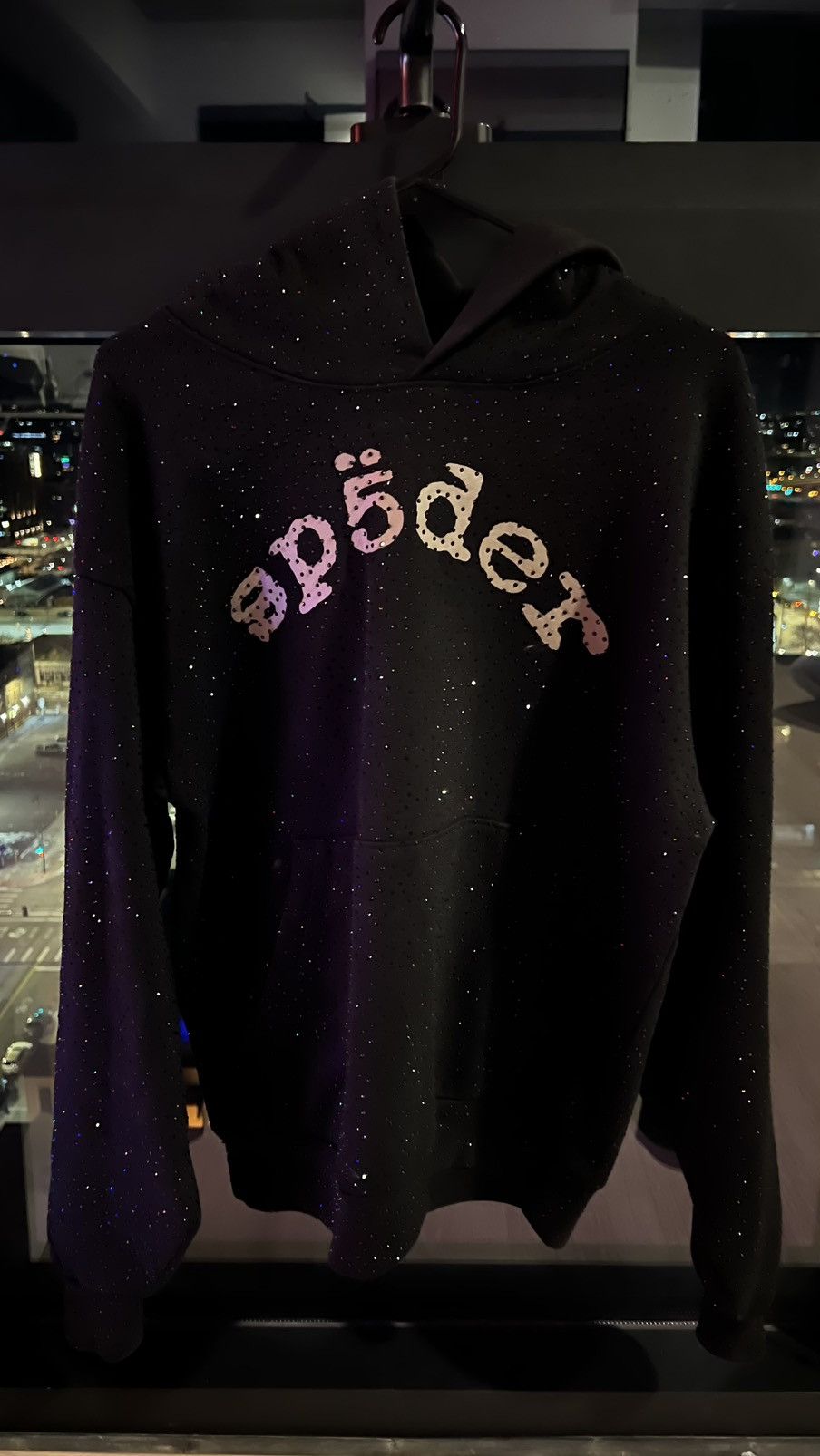 Sp5der Black Sp5der VVS Rhinestone Hoodie Size US M / EU 48-50 / 2 - 1 Thumbnail