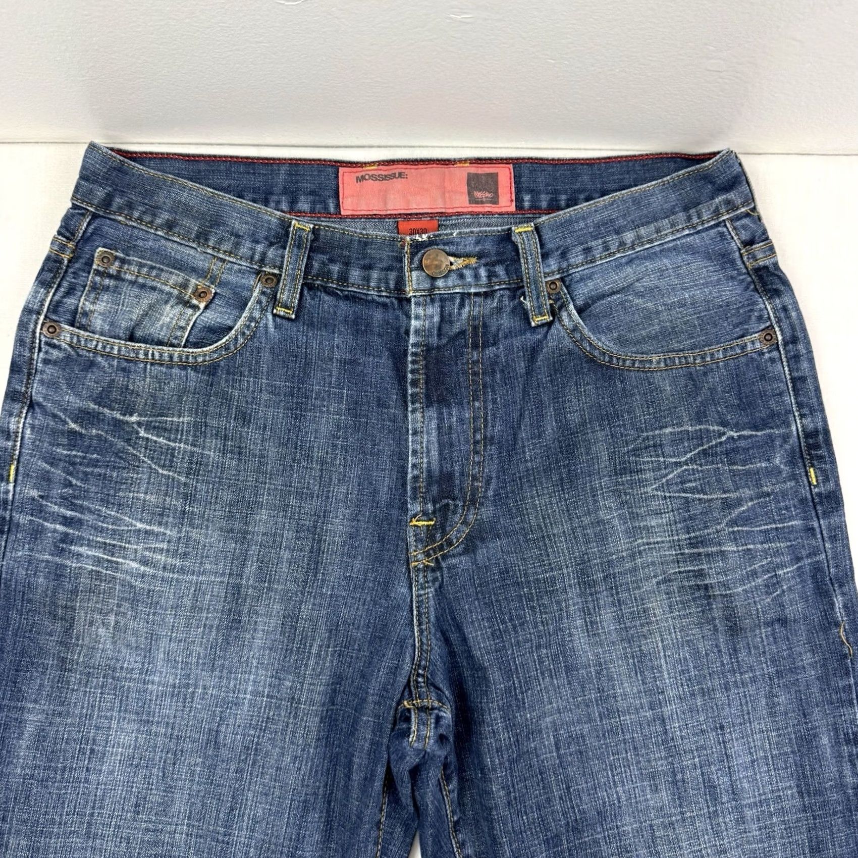 Mossimo VINTAGE Mossimo Jeans Men's 30x30 Baggy Relaxed Hipster Y2K 90s Punk USA Blue Cotton Jeans Relaxed Straight Mens 30 Inseam XS-? Size US 30 / EU 46 - 3 Thumbnail