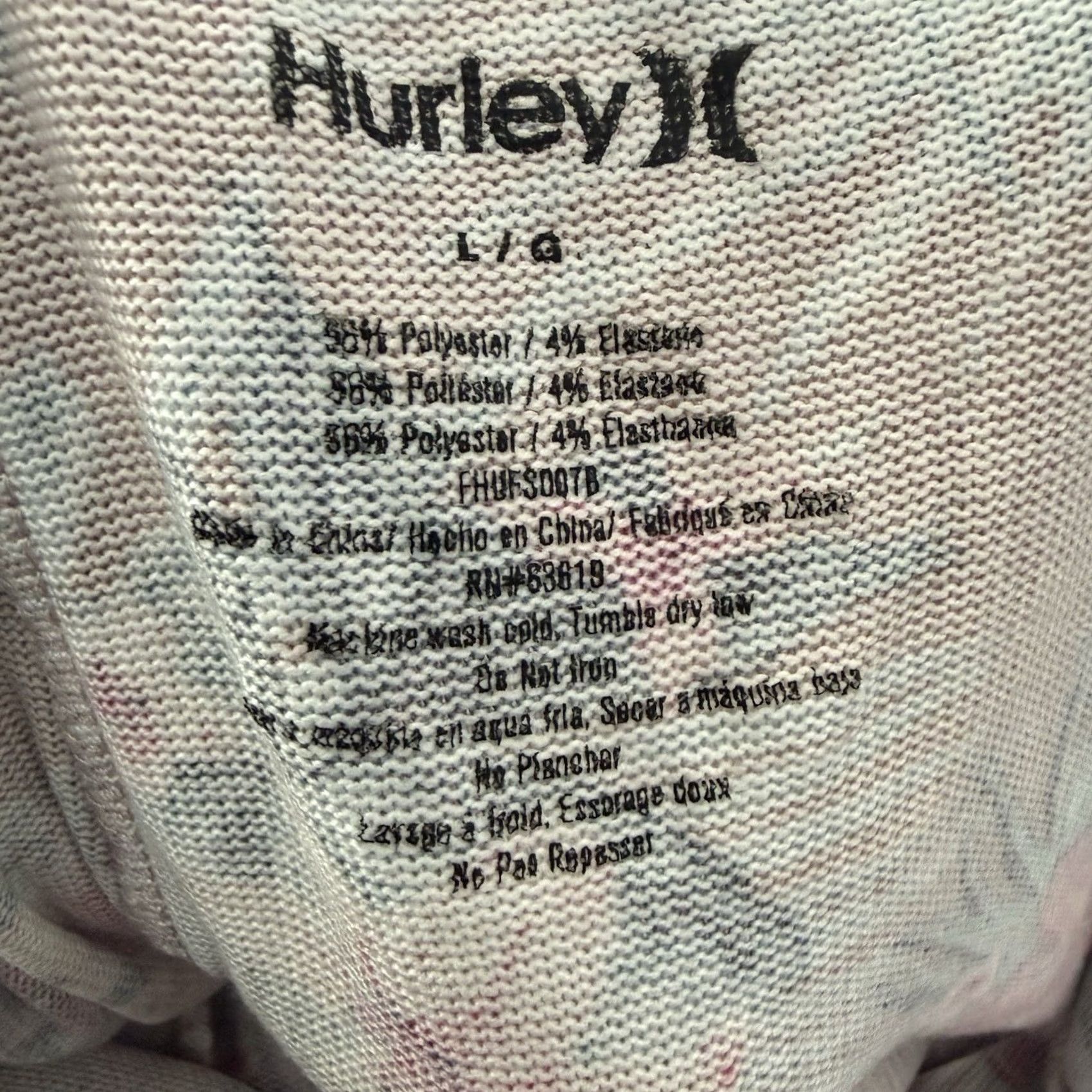 Hurley Hurley Lounge Joggers Womens Large Pink Floral Tropical Jersey Knit Pockets Size L / US 10 / IT 46 - 2 Thumbnail