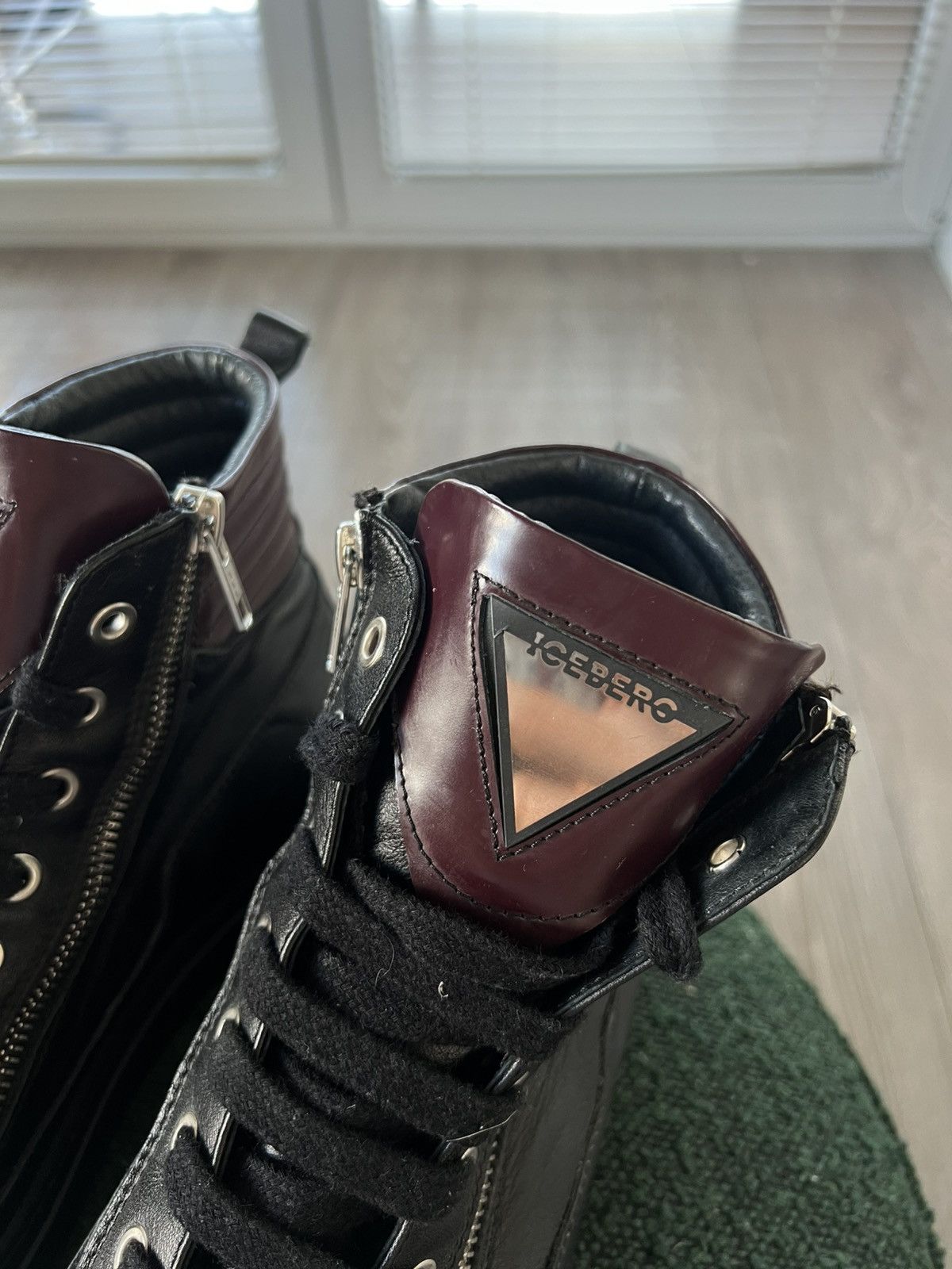 Iceberg RRP:450€‼️Luxury Iceberg Double Zip Leather Metal Logo Boot Size US 9 / EU 42 - 11 Thumbnail