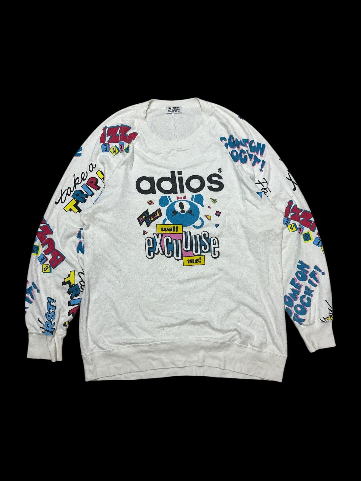 Hysteric Glamour VINTAGE HYSTERIC GLAMOUR ADIOS SWESTASHIRT Size L / US 10 / IT 46 - 1 Thumbnail
