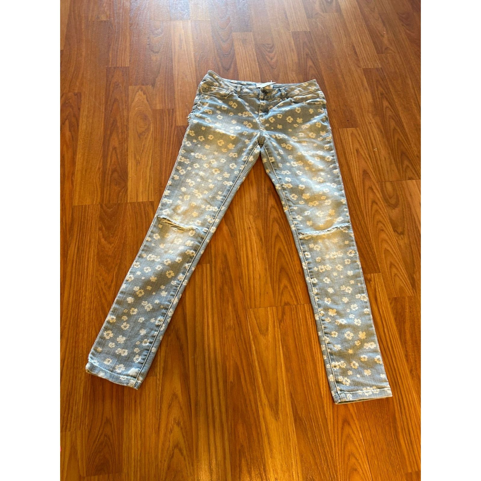 Free People Free People Blue Floral Jeans - Girls Size W25 Size 25" / US 0 / IT 36 - 6 Thumbnail