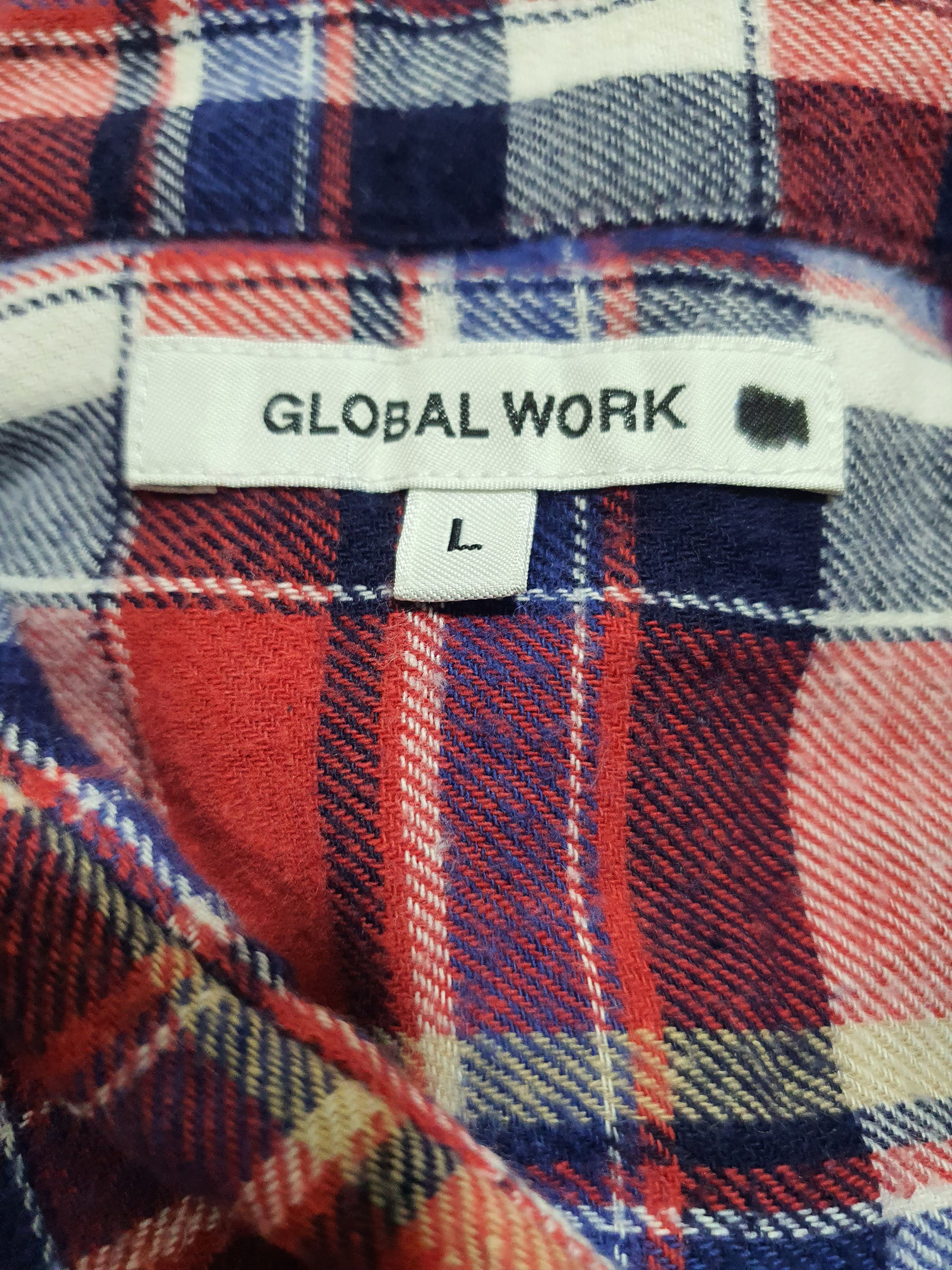 Global Work × Japanese Brand GLOBAL WORK 21/29 RED CHECKED WORK SHIRT Size US L / EU 52-54 / 3 - 5 Thumbnail