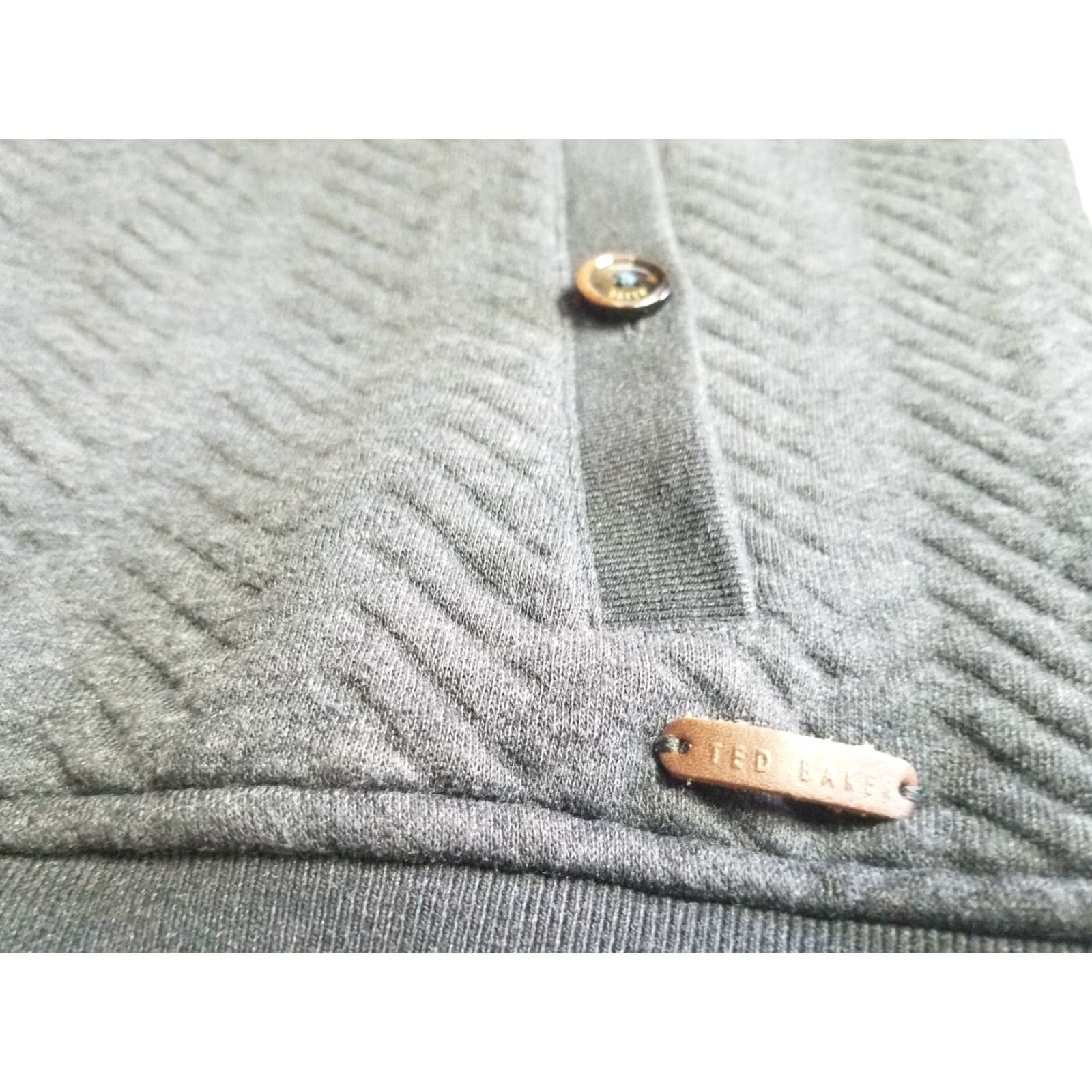 Ted Baker Ted Baker Bomber Jacket Gray Herringbone Full Zip Pockets Size 5 Mens Size US S / EU 44-46 / 1 - 6 Thumbnail