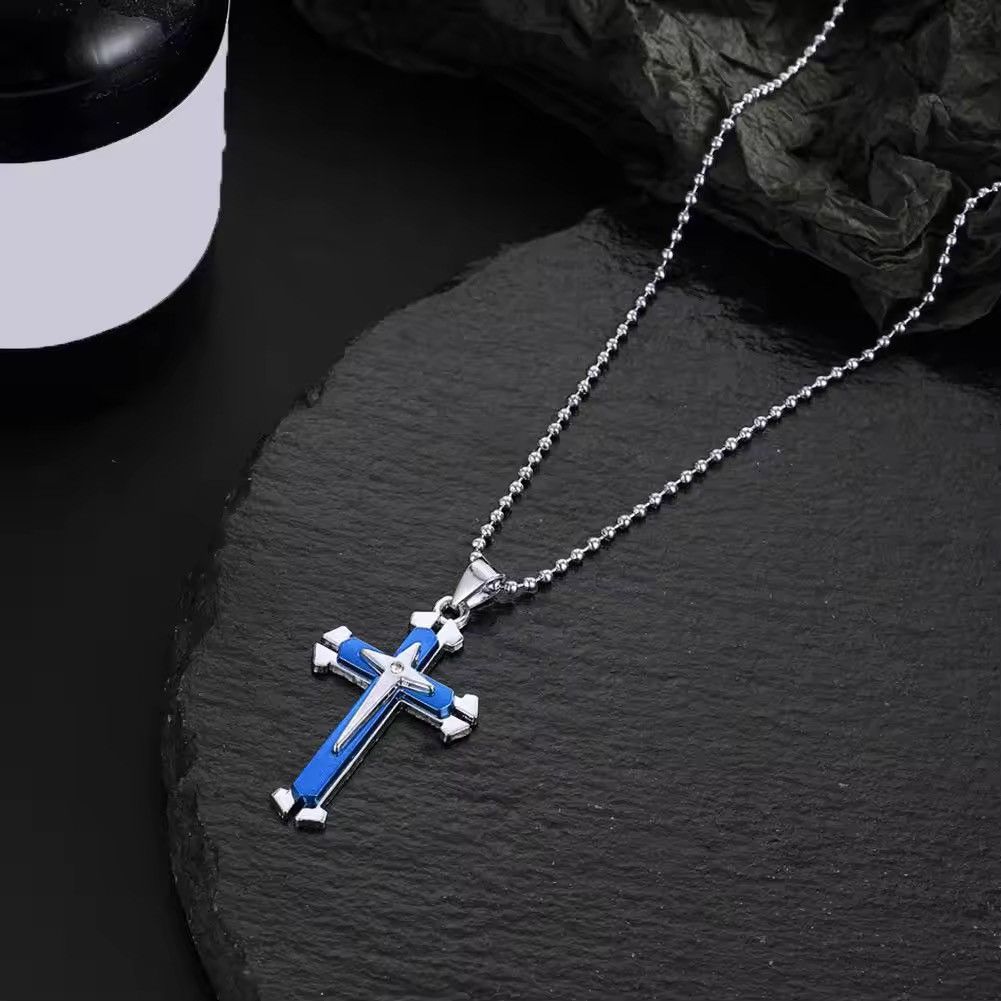 Other Vintage Crosses Pendant Necklace With Bead Chain Jewelry Size ONE SIZE - 1 Thumbnail