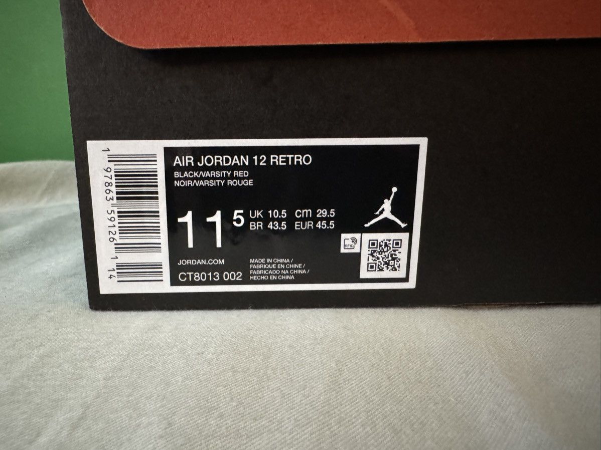 Jordan Brand Jordan 12 flu game 2025 Size US 11.5 / EU 44-45 - 7 Thumbnail