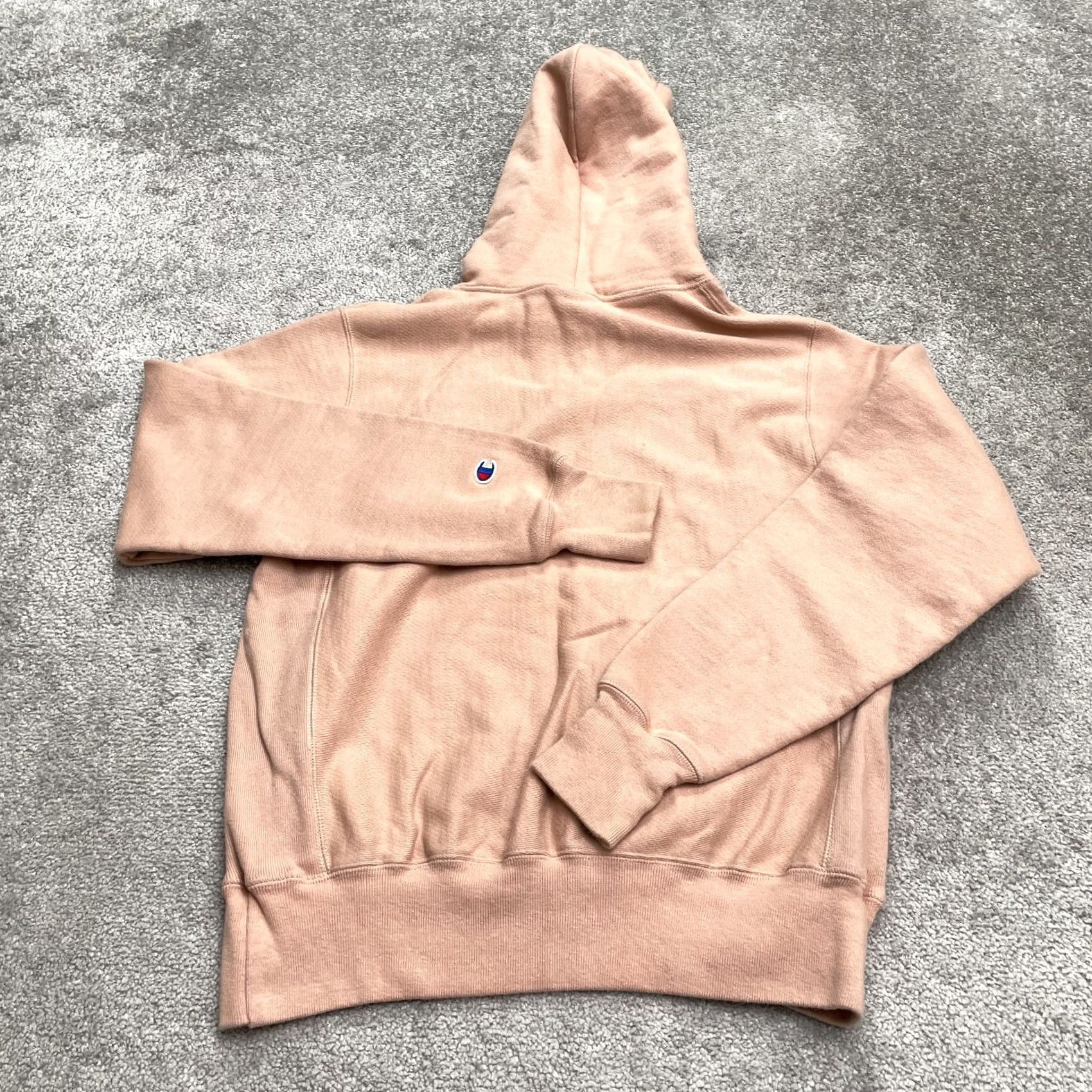 Champion Champion Hoodie Pullover Sweatshirt Unisex Adult Small Orange Fleece Logo Pocketed Stripes Design Modern-Classic Size US S / EU 44-46 / 1 - 2 Thumbnail