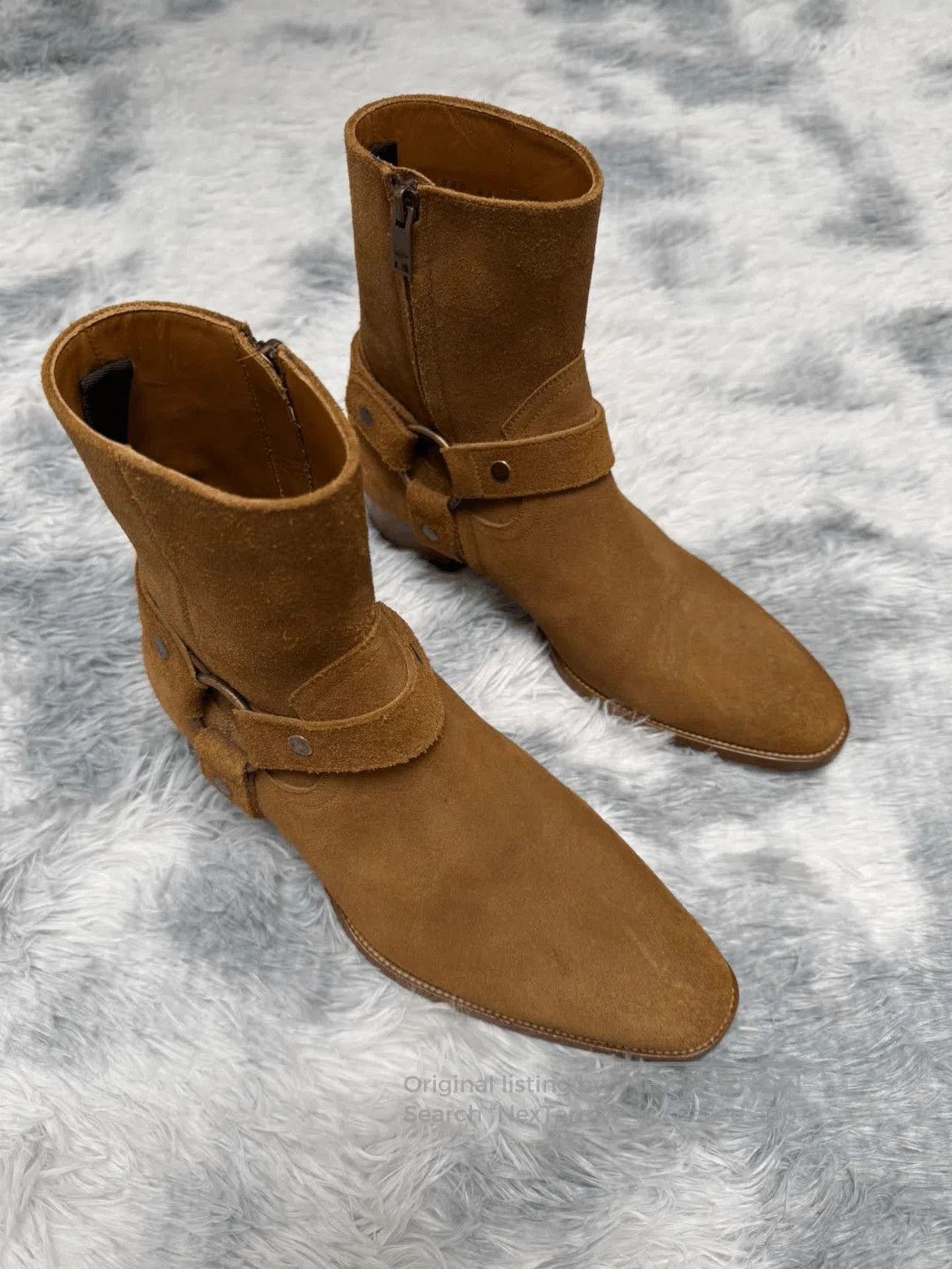 Saint Laurent Paris Sz 41 Saint Laurent Paris Suede Metal Buckle Boots. Size US 8 / EU 41 - 2 Thumbnail