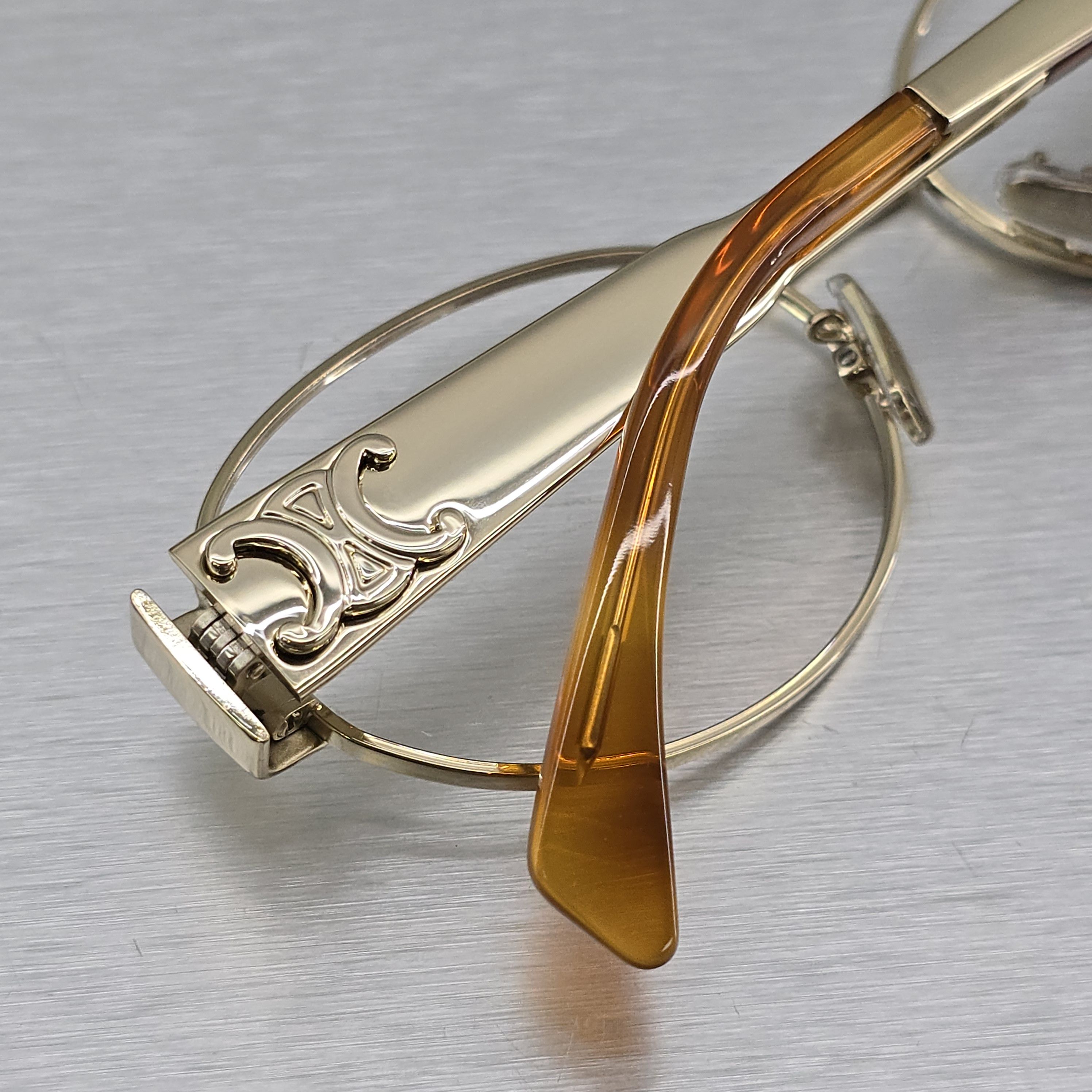 Celine CELINE Metal Triomphe CL50140U 30 Oval Glasses Size ONE SIZE - 2 Thumbnail