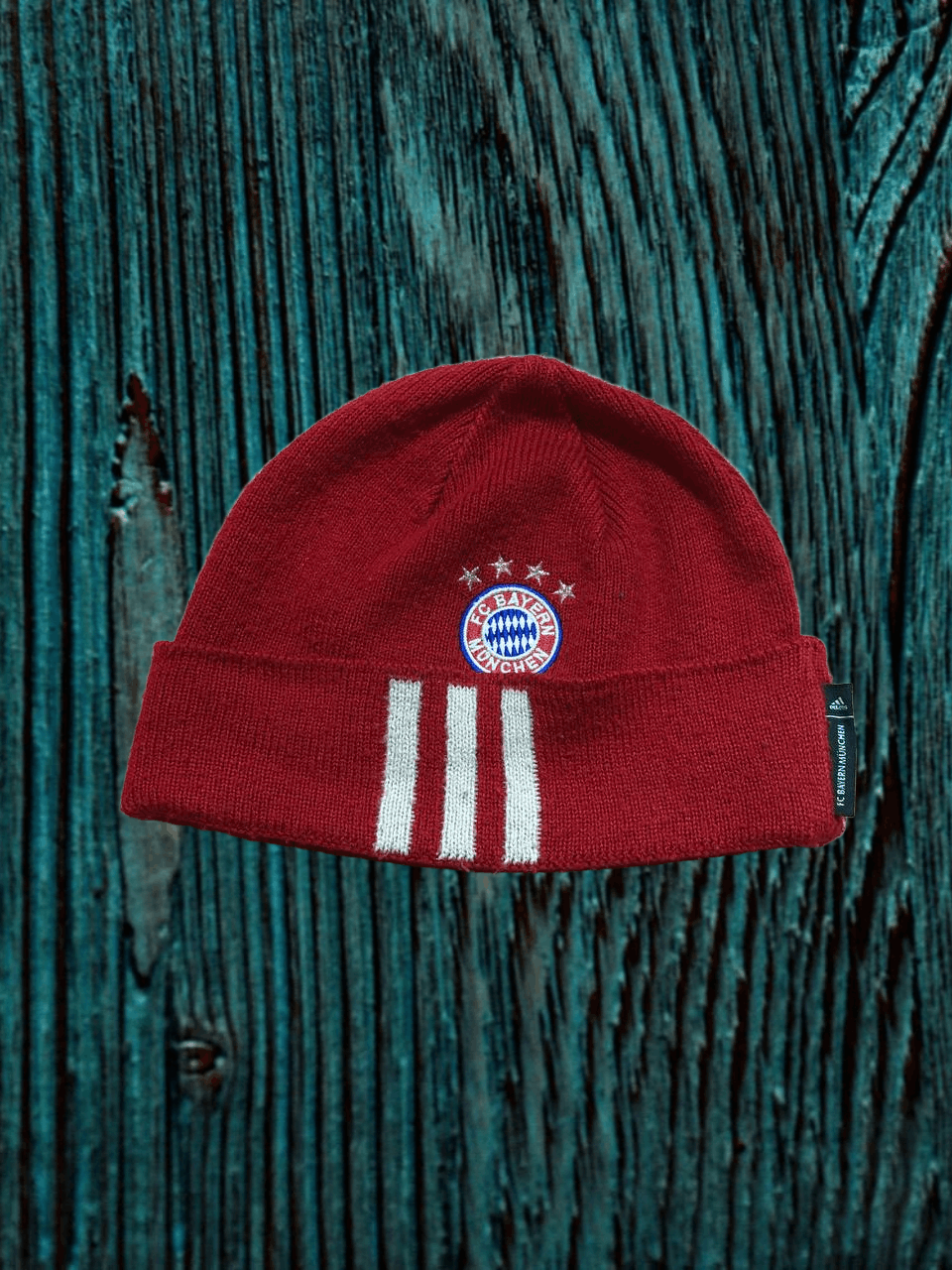 Adidas Adidas FC Bayern Munchen Red Beanie Hat Size ONE SIZE - 1 Thumbnail
