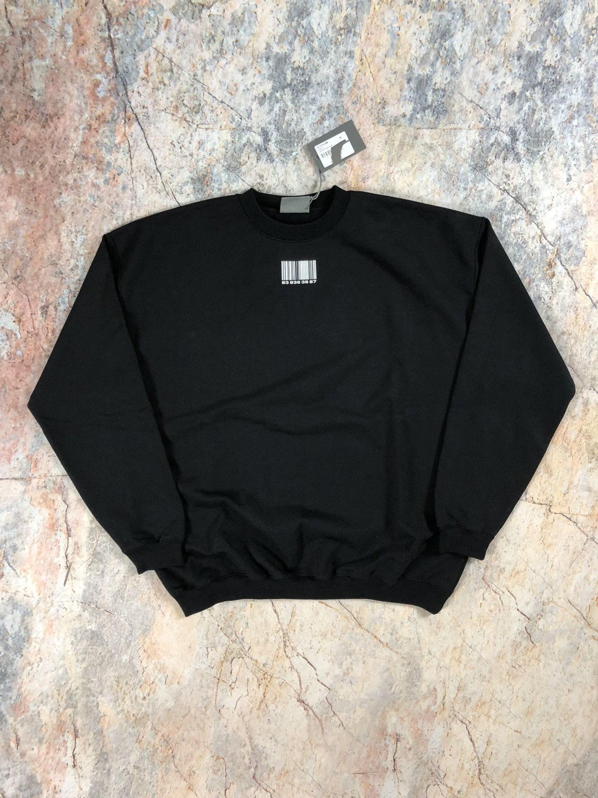 image of Vetements Barcode Sweatshirt New in Black, Men's (Size Medium)