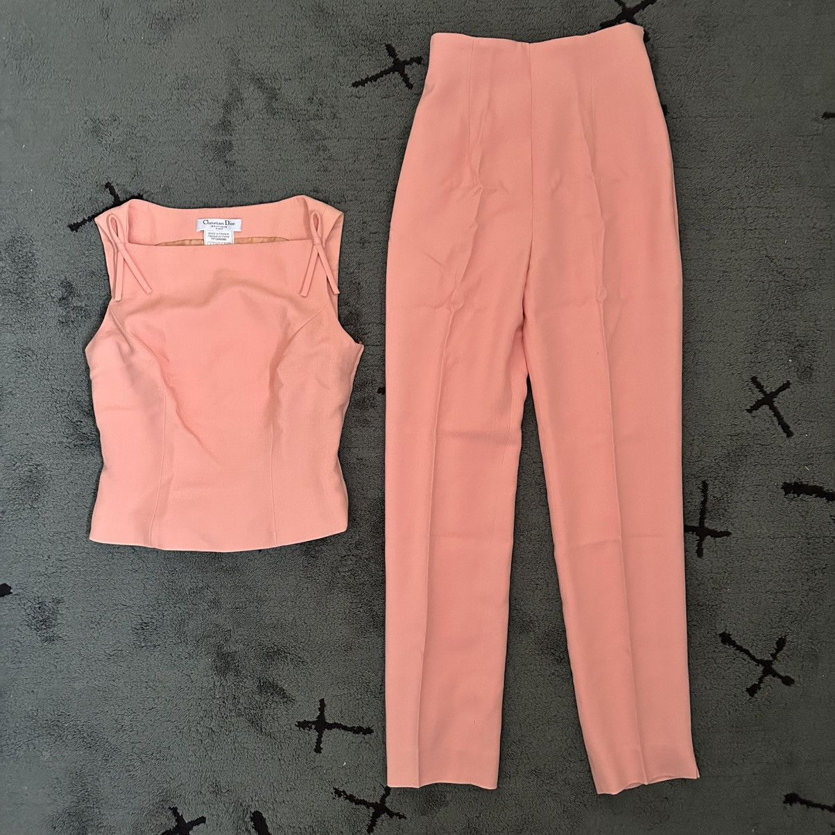 Dior × John Galliano Christian Dior Spring 1997 Pink Top & Bottom Set Archive Size M / US 6-8 / IT 42-44 - 1 Thumbnail