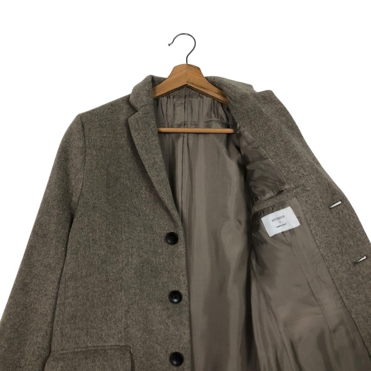 Japanese Brand 🔥RICH BROWN WOOL JACKET BUTTON STUDIOS JAPAN ISSEY MIYAKE Size US S / EU 44-46 / 1 - 15 Thumbnail