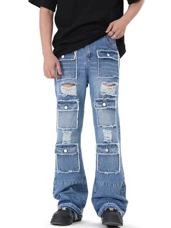 Japanese Brand Street hip-hop three-dimensional multi-pocket design jeans Size US 30 / EU 46 - 1 Thumbnail