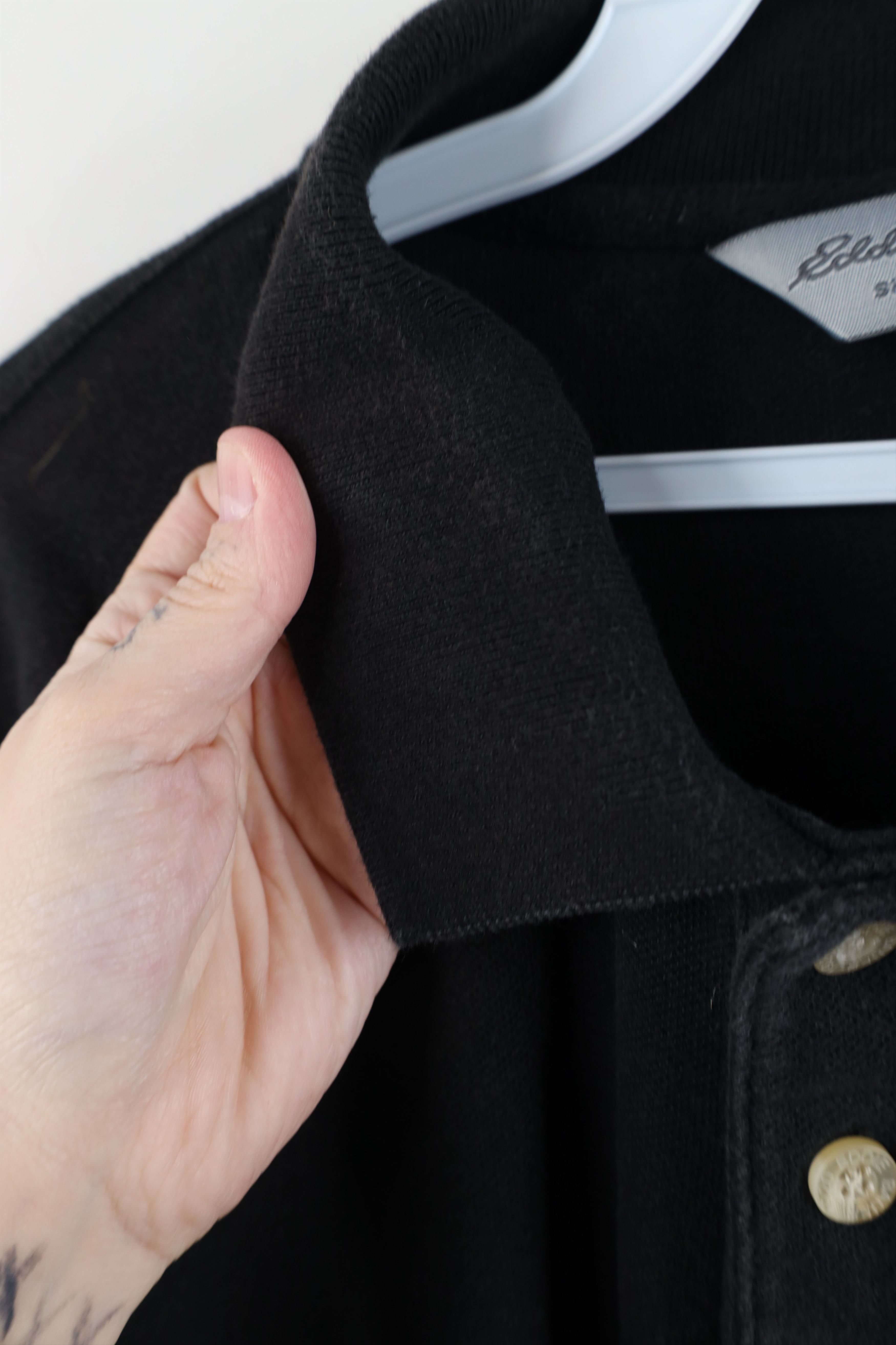 Eddie Bauer × Vintage Vintage 90s Eddie Bauer Blank Collared Polo Shirt Black Size US XXL / EU 58 / 5 - 9 Thumbnail
