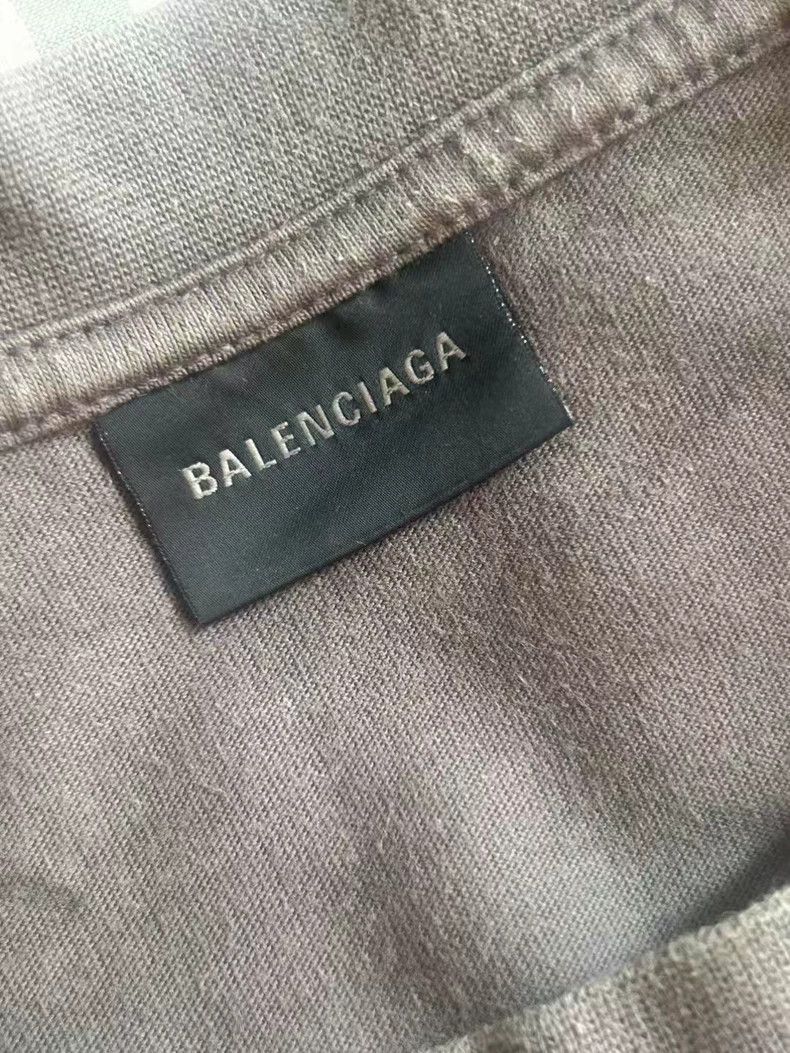 Balenciaga Balenciaga Khaki Colored Embroidered Logo Short Sleeve Size US XL / EU 56 / 4 - 3 Thumbnail