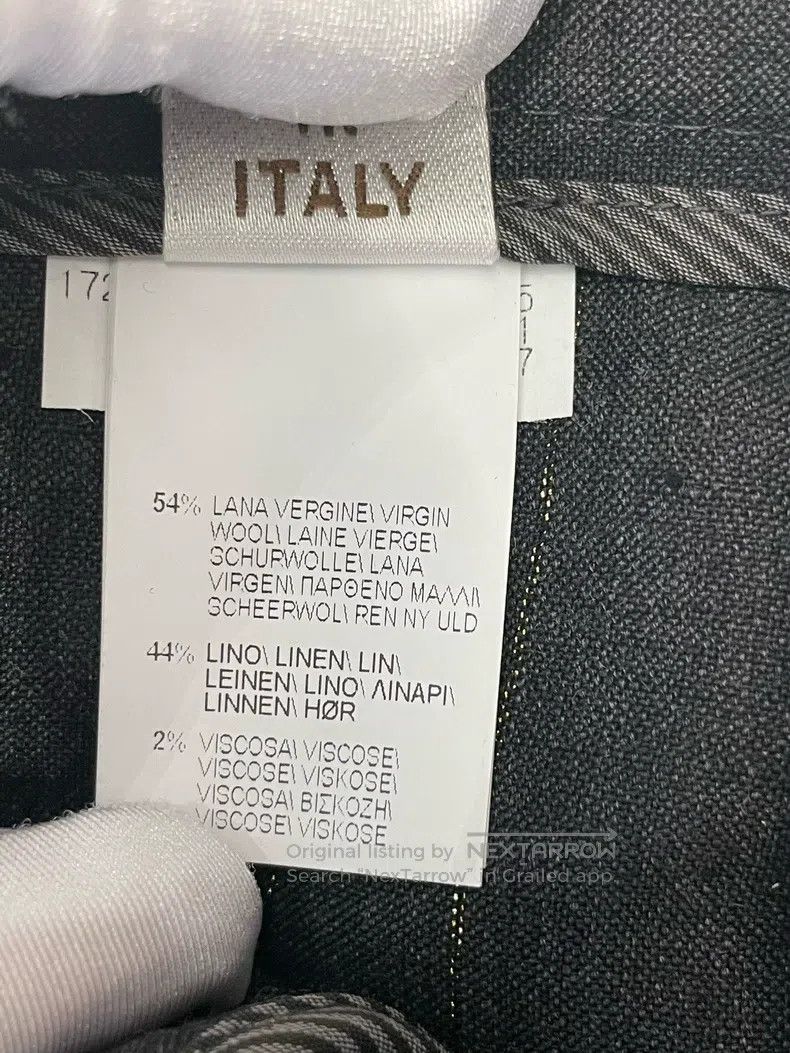 Brunello Cucinelli Brunello Cucinelli Black and Grey Gold Thread New Wool Tro Size 27" / US 4 / IT 40 - 8 Thumbnail