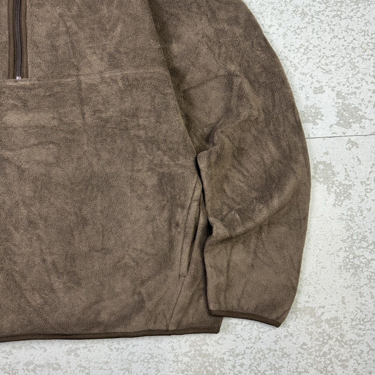 Japanese Brand 💥Vintage Uniqlo Half Zipper Brown Fleece Jacket Size US XL / EU 56 / 4 - 4 Thumbnail