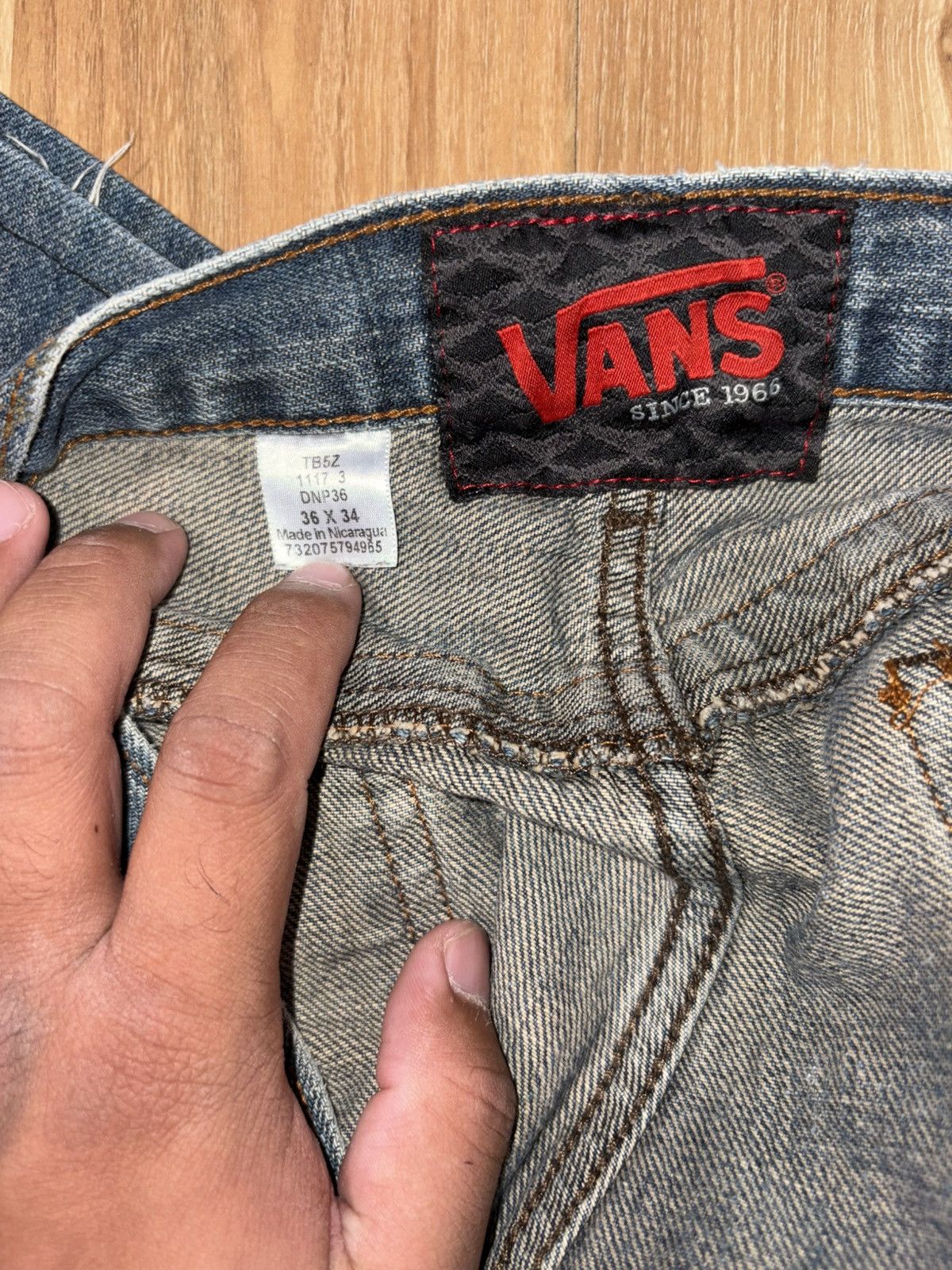 Vans Vintage 2009 Vans Skate Denim Baggy Jeans 36x34 Cyber Y2K Size US 36 / EU 52 - 8 Thumbnail