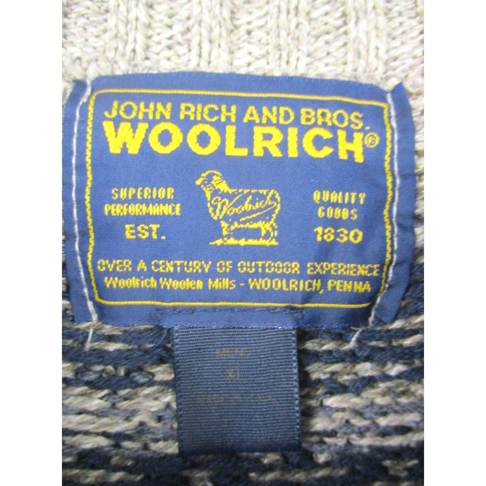 Vintage VINTAGE Woolrich Argyle Sweater XL Men's Blue Made in USA Size US XL / EU 56 / 4 - 4 Thumbnail