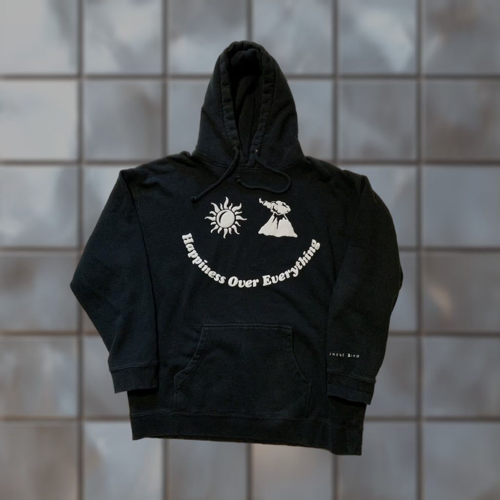 Vintage Jhene Aiko Happiness Over Everything Puff Print Official Merch Pullover Hoodie L Black Mens Size US L / EU 52-54 / 3 - 1 Thumbnail