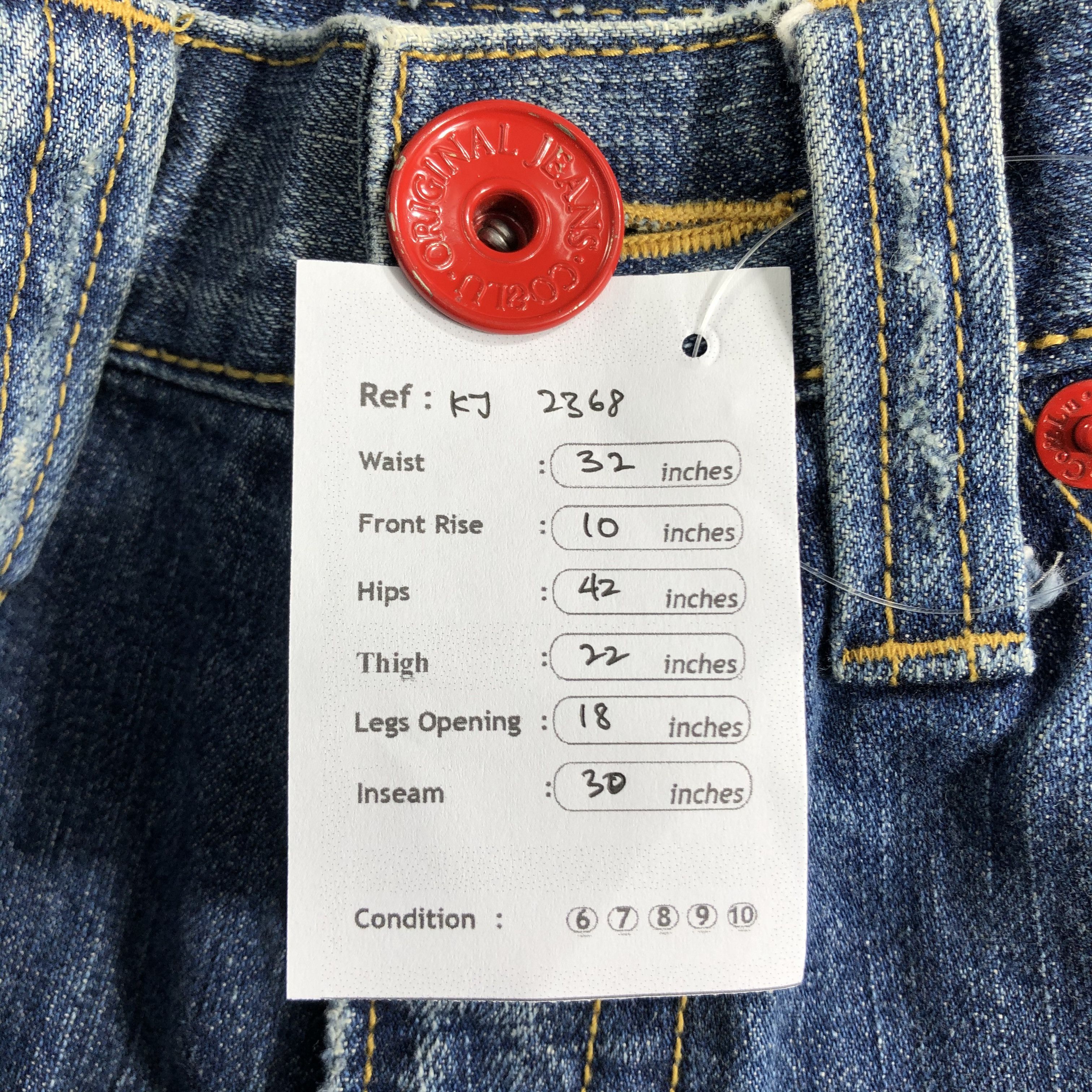 Japanese Brand Co&Lu Jeans Ripped Denim KJ2368 Size US 26 / EU 42 - 11 Thumbnail