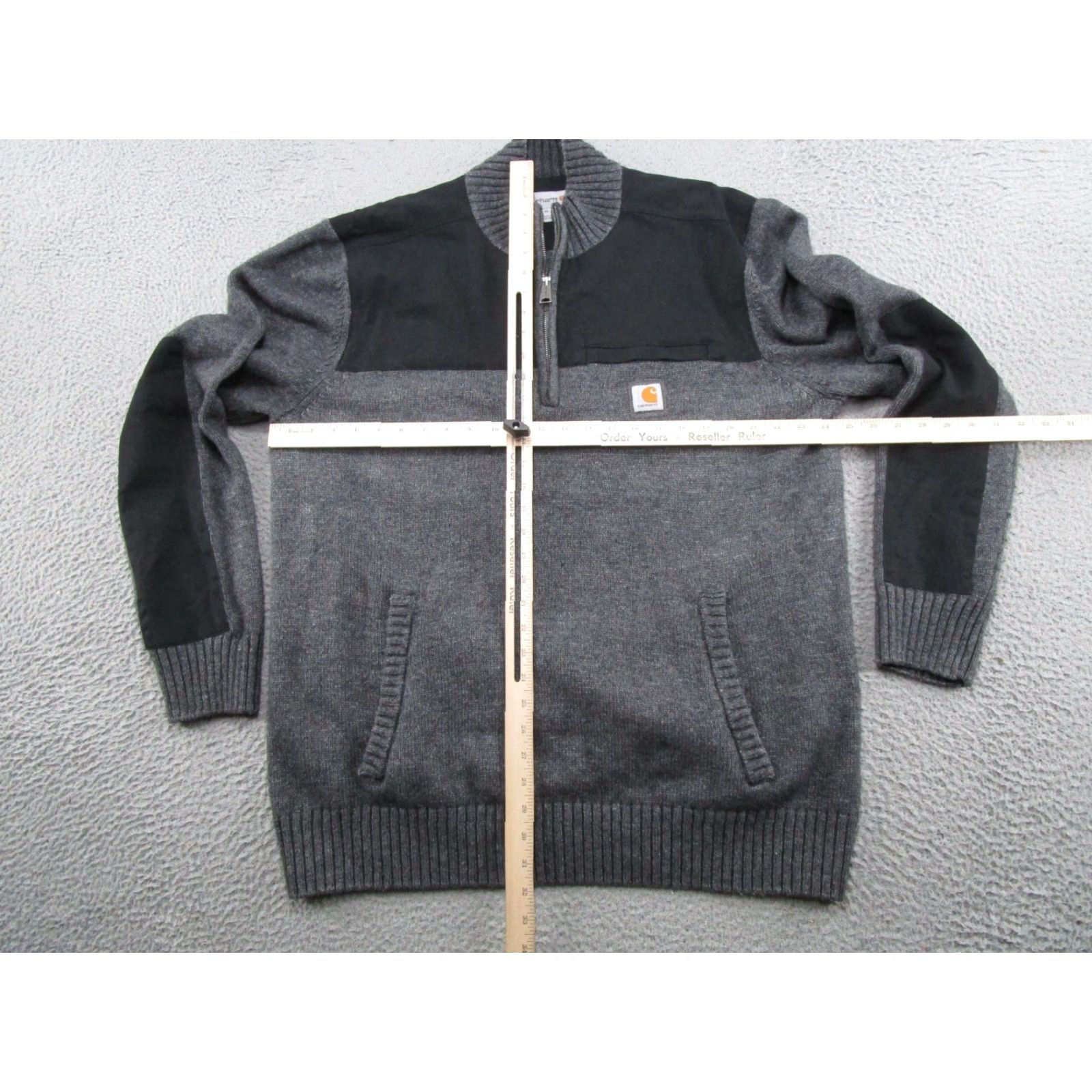 Carhartt VINTAGE Carhartt Sweater Mens XL Gray 1/4 Zip Pullover Wool Nylon Blend 103865-026 Size US XL / EU 56 / 4 - 6 Thumbnail