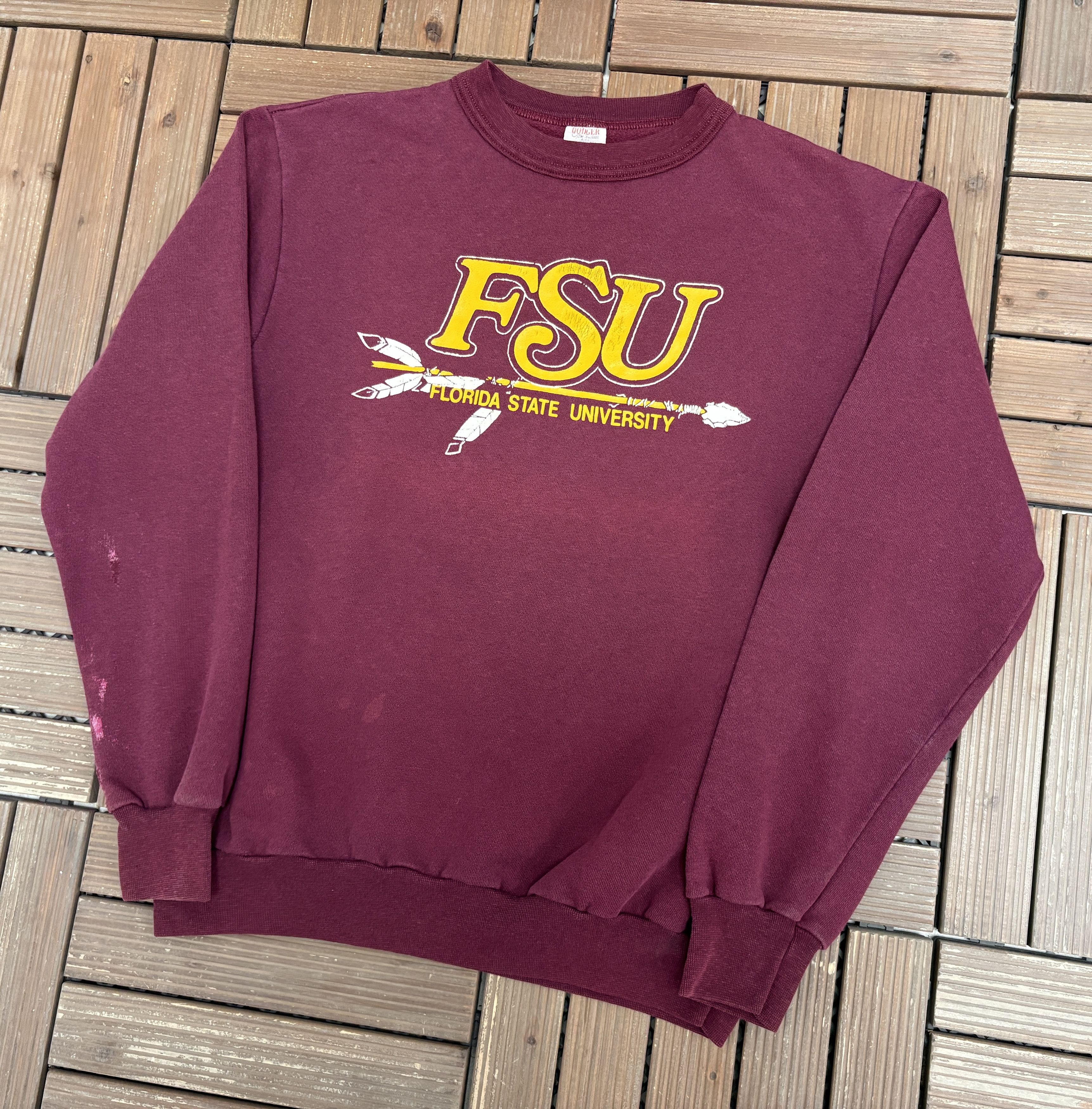 Vintage Florida State Seminoles Vintage Red Crewneck Sweater Size US L / EU 52-54 / 3 - 2 Thumbnail