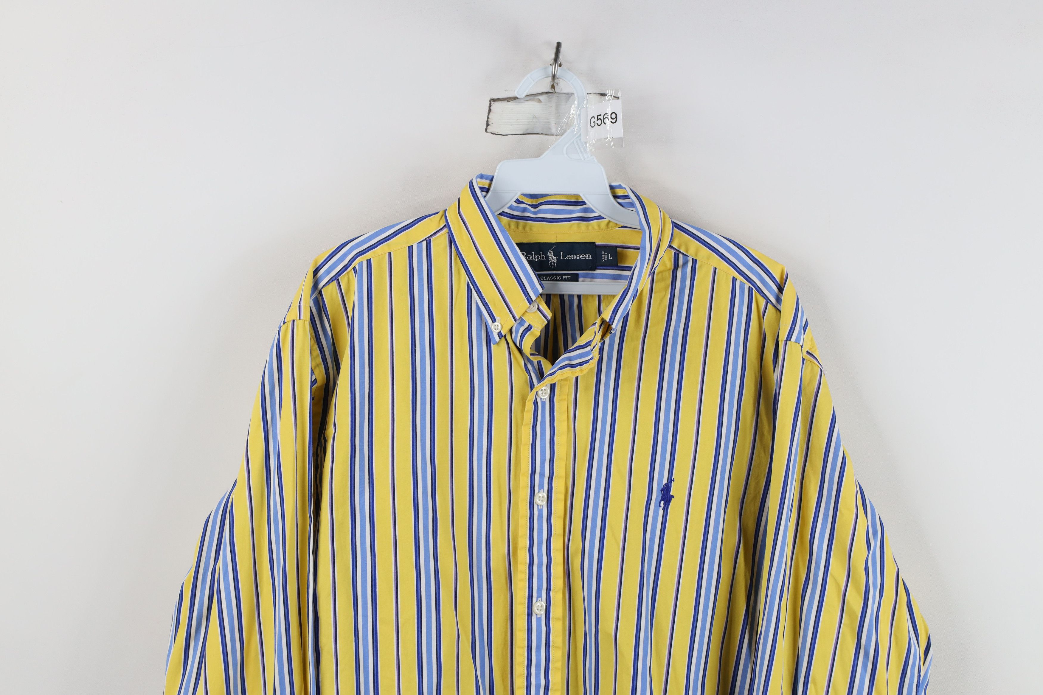 Polo Ralph Lauren Vintage 90s Ralph Lauren Block Collared Button Down Shirt Size US L / EU 52-54 / 3 - 2 Thumbnail