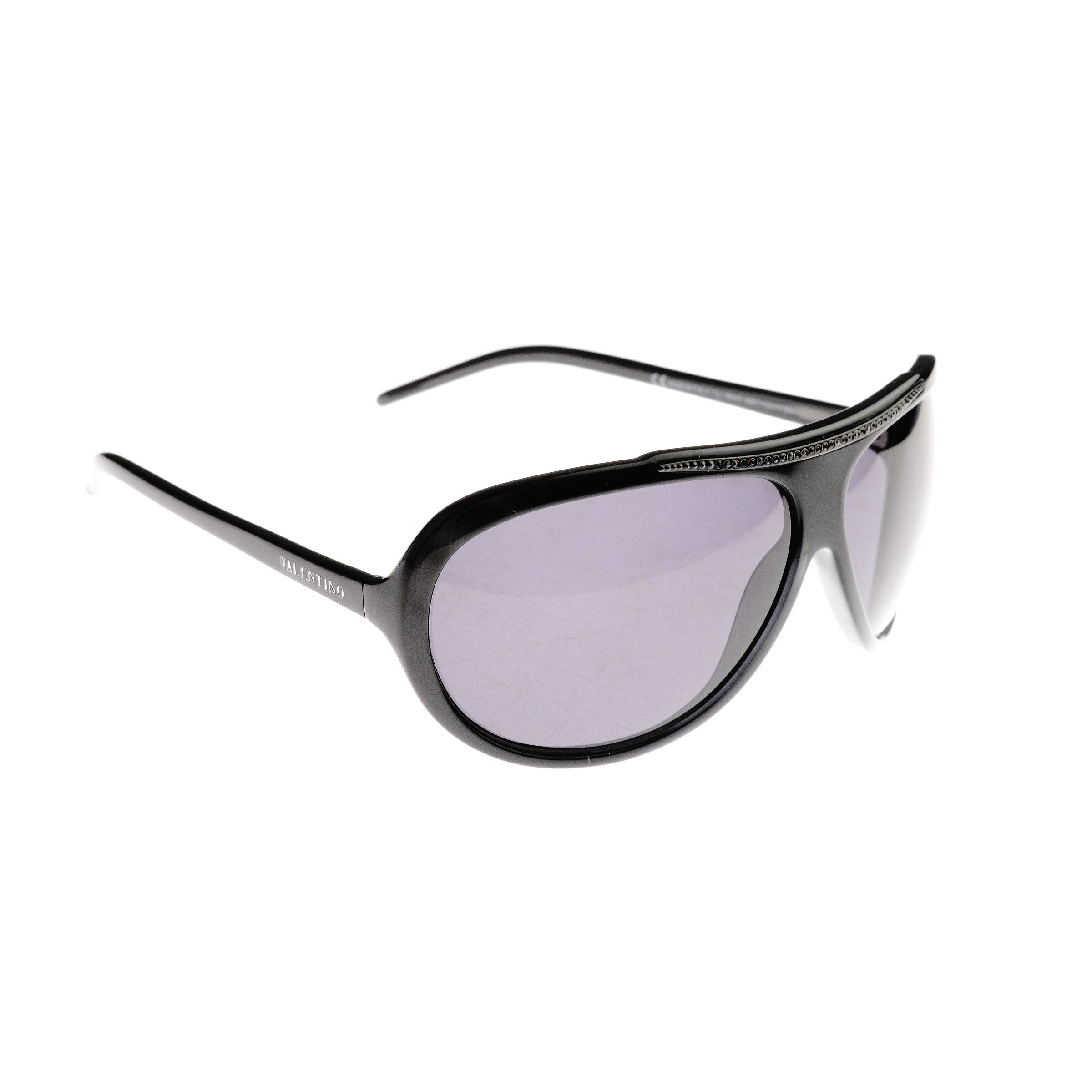 Valentino Valentino '00s Black Crystals Pilot Sunglasses Size ONE SIZE - 2 Thumbnail