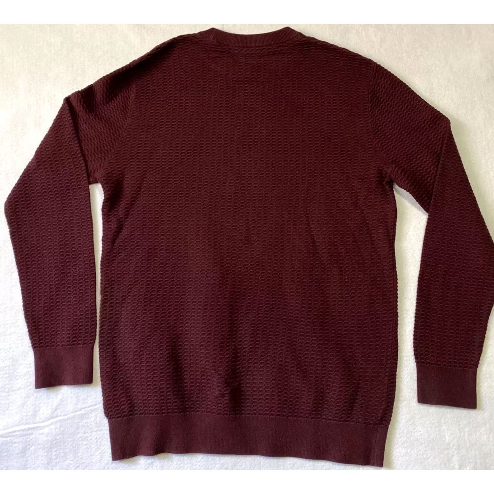 H&M H&M Sweater Men’s Maroon Crew Neck Long Sleeve Pullover M Size Regular Solid Vintage: No Mens Size US M / EU 48-50 / 2 - 8 Thumbnail