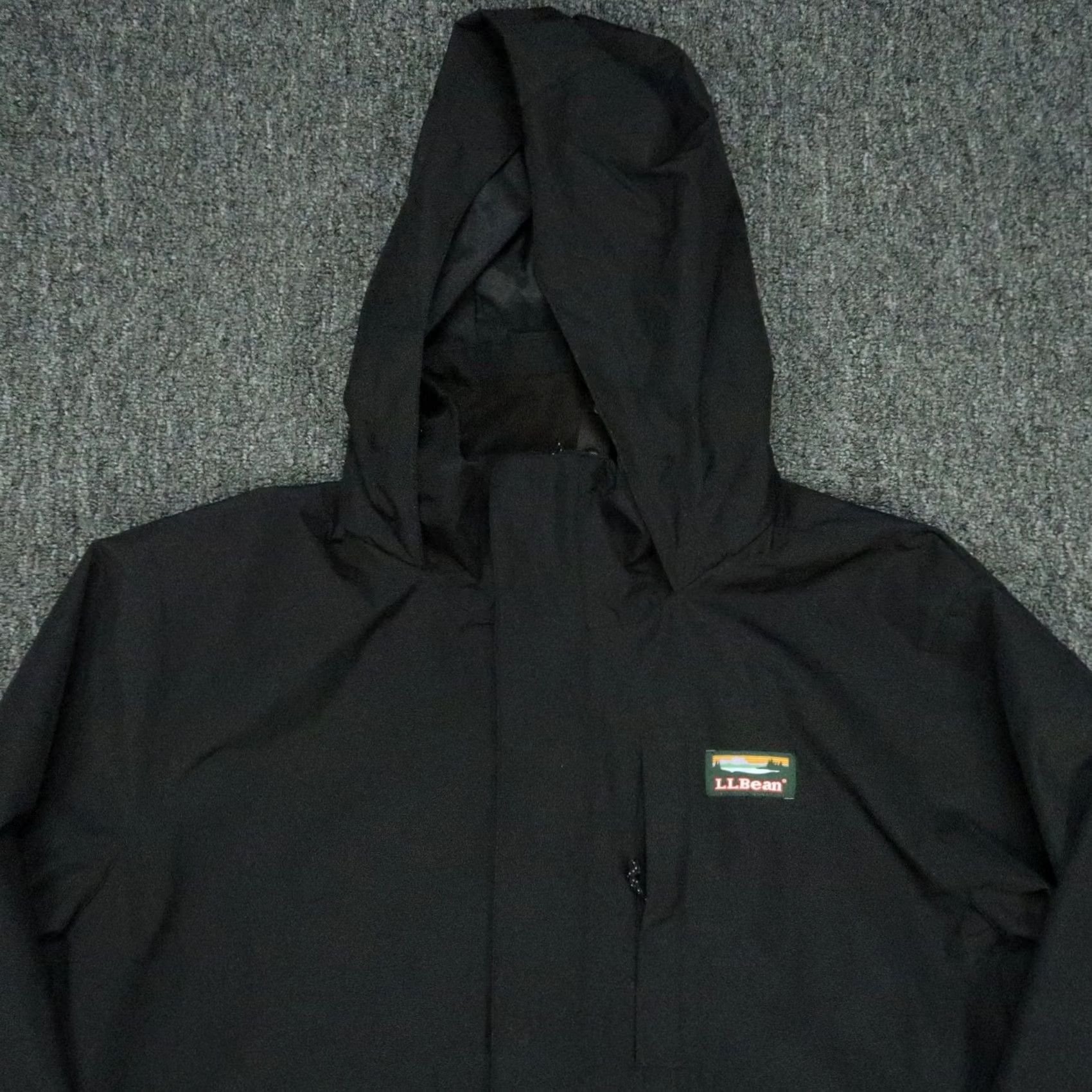 Vintage VINTAGE LL Bean Jacket Mens Large Black 3 In 1 Full Zip Hooded Hiking Outdoor Shell Size US L / EU 52-54 / 3 - 2 Thumbnail