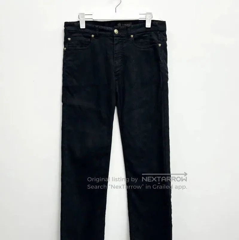 Versace Versace Black Embroidered Denim Casual Pants . Size US 36 / EU 52 - 1 Thumbnail