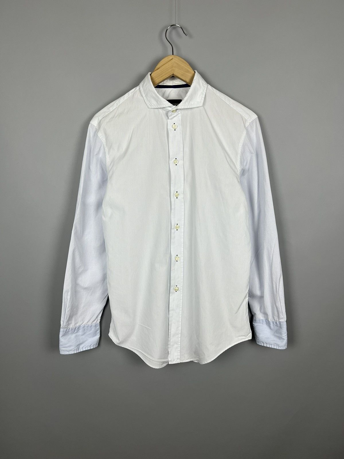 Emporio Armani Emporio Armani striped checkered Cotton Shirt button up Size US M / EU 48-50 / 2 - 1 Thumbnail