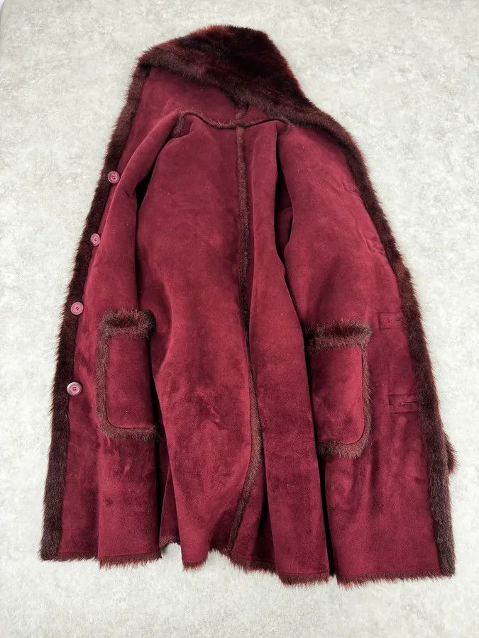 Balmain 2000s Balmain Red Reversible Fur Coat Size US M / EU 48-50 / 2 - 7 Thumbnail