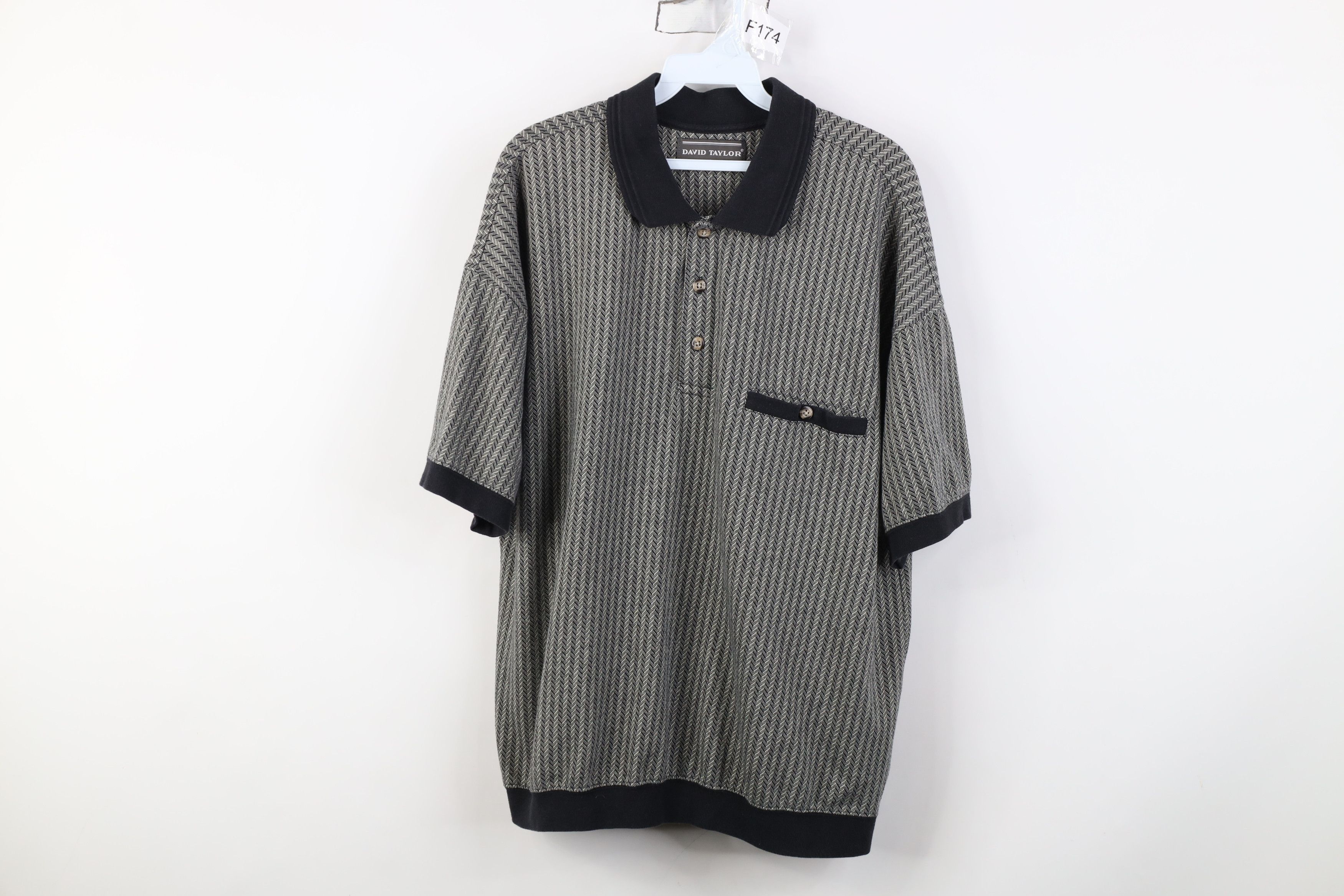 Vintage Vintage 90s Streetwear Knit Pullover Polo Shirt Mafia Mob Size US XL / EU 56 / 4 - 1 Thumbnail