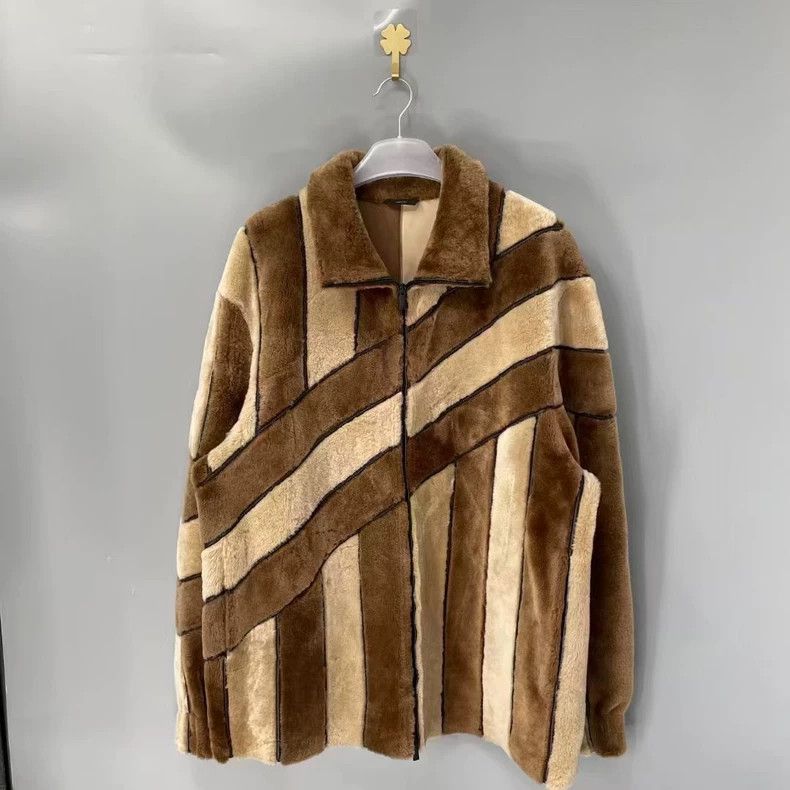 Fendi Fendi Colorblock Shearling Fur Jacket Size US L / EU 52-54 / 3 - 1 Thumbnail