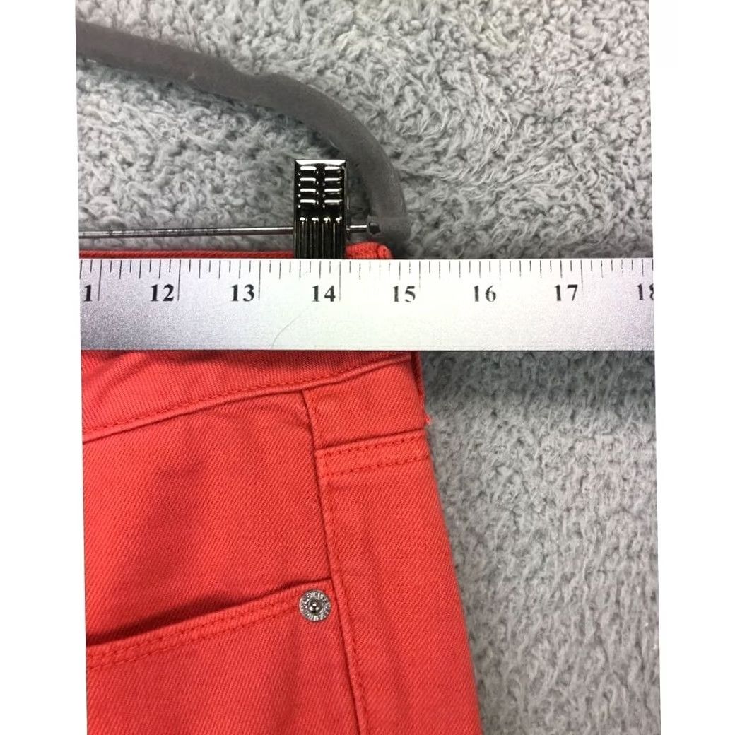Vintage American Eagle Jeans Women 2 Orange Denim Skinny Stretch Low Rise Button Waist 30 Inseam 32 Ladies Size 26" / US 2 / IT 38 - 7 Thumbnail