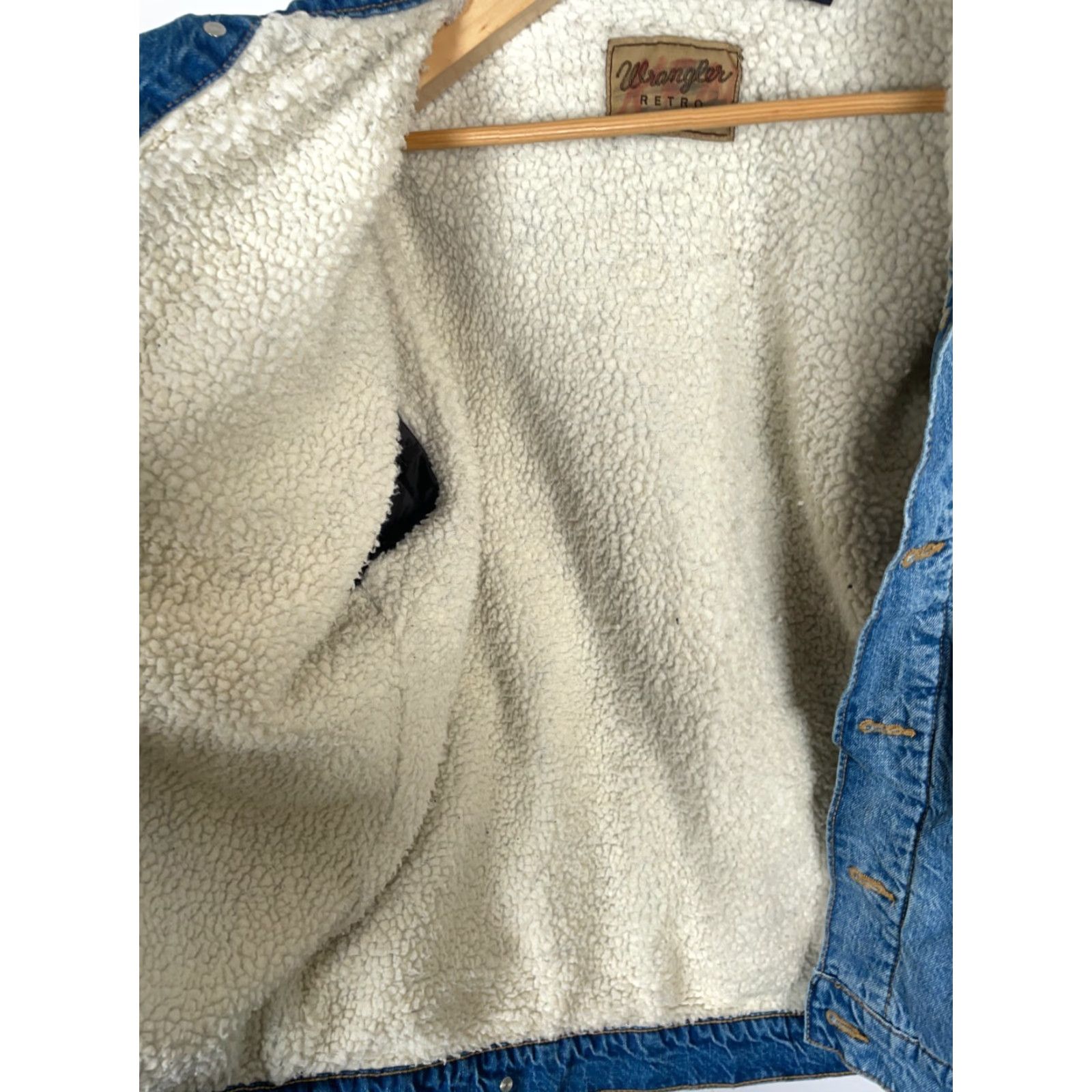 Wrangler VINTAGE Wrangler Jean Jacket Main Point/Brand: Wrangler Retro Sherpa-Lined Denim Jacket Adult Large Blue Denim Grunge 90s Mens Size US 33 - 4 Thumbnail