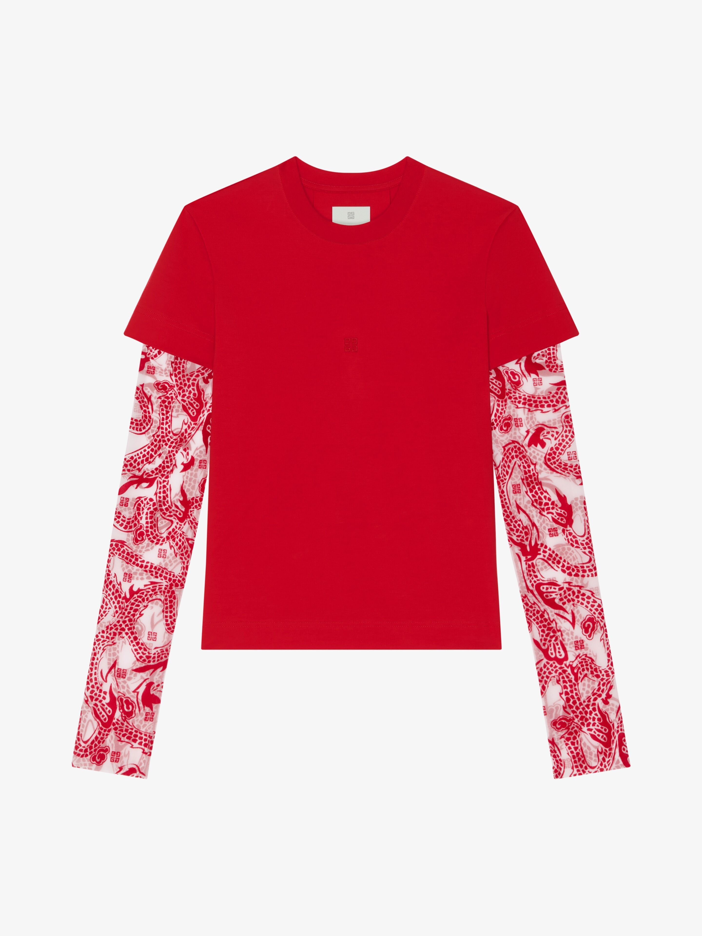 Givenchy o1srvl11e0724 Overlapping T-Shirt in Multicolor Size S / US 4 / IT 40 - 1 Thumbnail