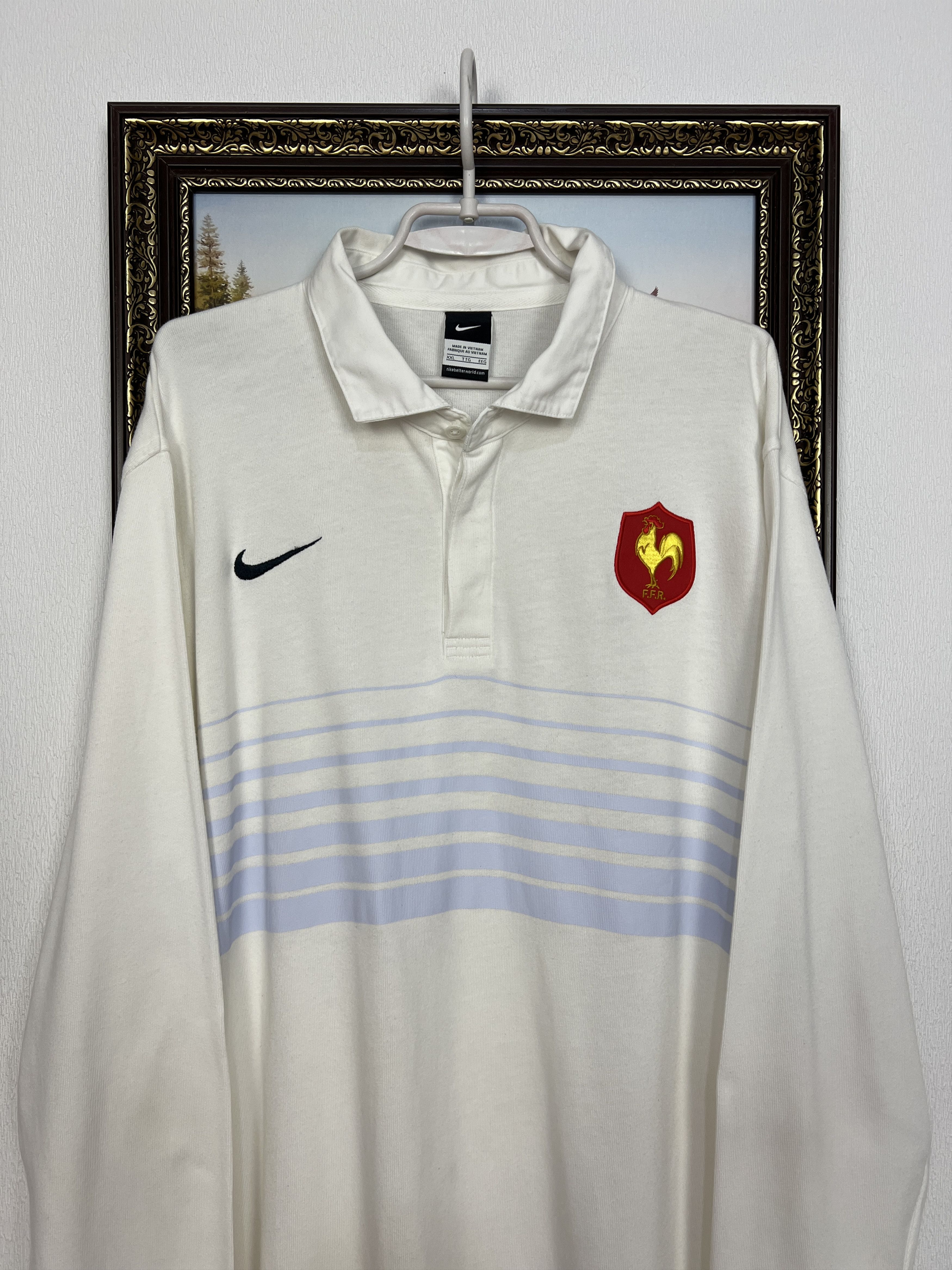 Nike Vintage France Rugby Union Jersey Long Sleeve Shirt Rare Size US XXL / EU 58 / 5 - 2 Thumbnail