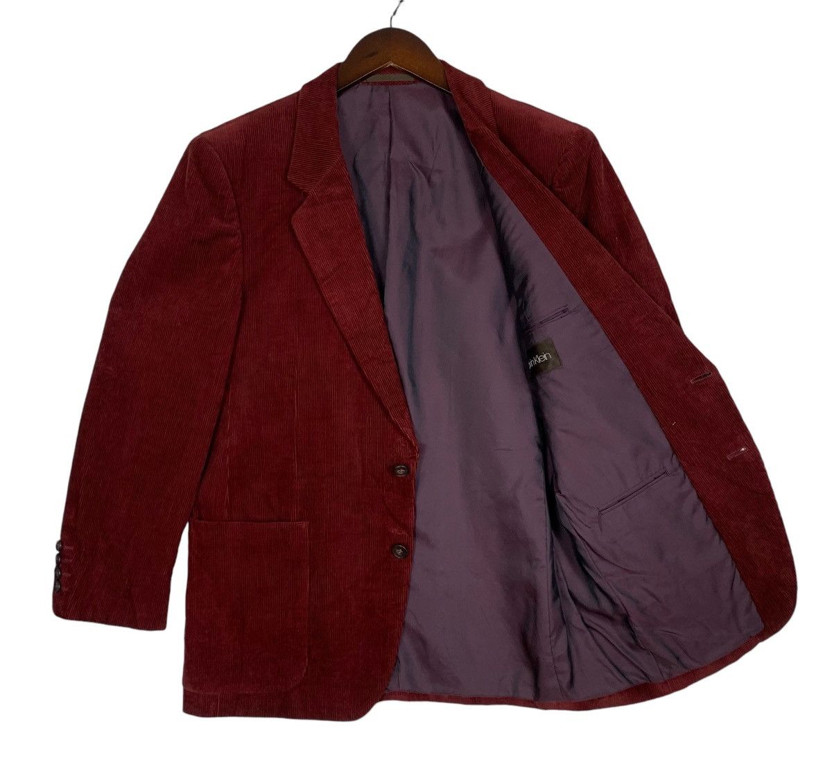 Calvin Klein CK Calvin Klein America Designer Luxury Corduroy Blazer Size S / US 4 / IT 40 - 7 Thumbnail