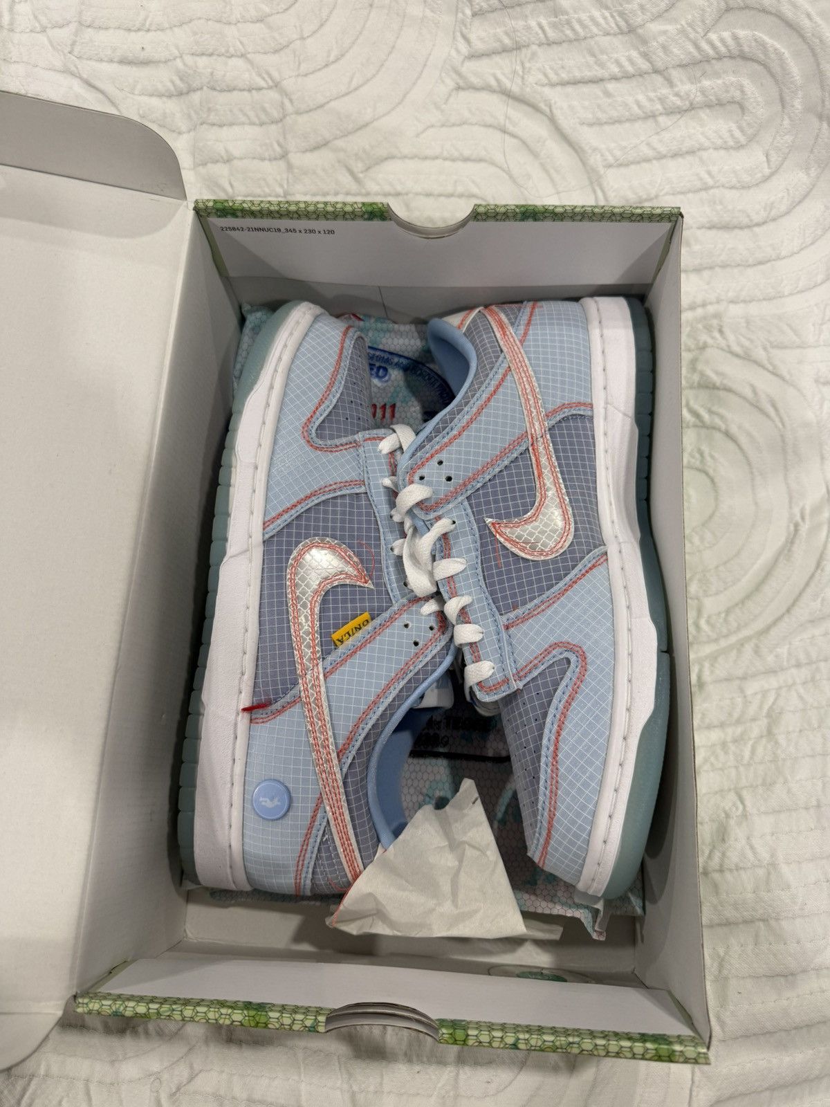 Nike Nike union dunk red/blue size 10 Size US 10 / EU 43 - 1 Thumbnail