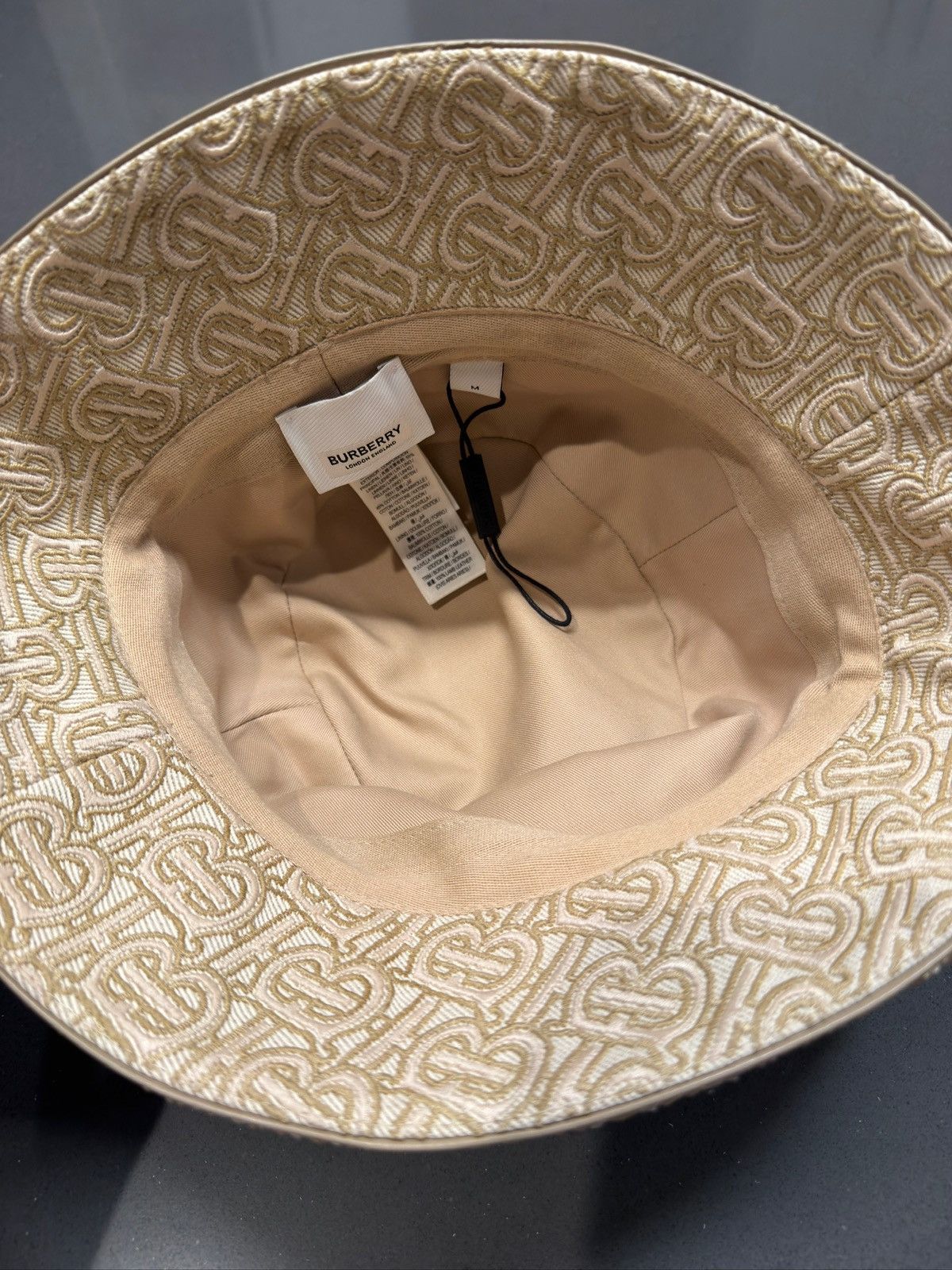 Burberry TB Monogram Embroidered Bucket Hat Size ONE SIZE - 4 Thumbnail