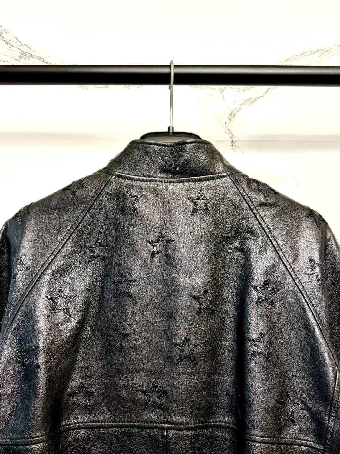 Saint Laurent Paris Sz 50 Saint Laurent Paris 15AW Star Pattern Leather Jacket- Size US M / EU 48-50 / 2 - 4 Thumbnail