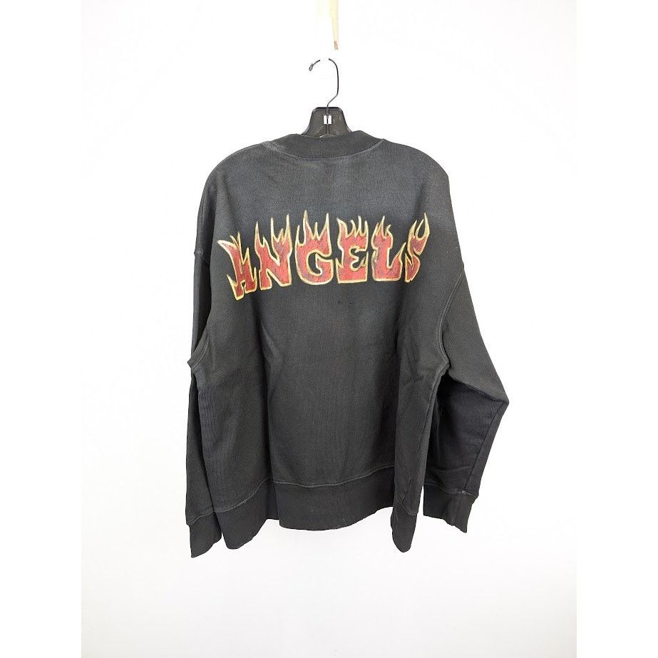 Palm Angels o1rshd1 Logo Flames Vint Crewneck Sweater in Black/Red Size US L / EU 52-54 / 3 - 10 Thumbnail