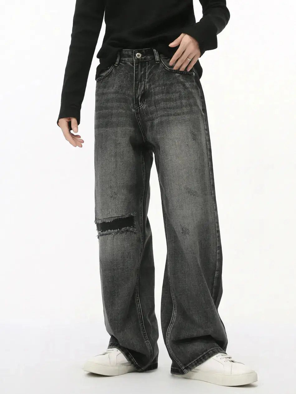 Japanese Brand Retro loose high street ripped jeans Size US 32 / EU 48 - 3 Thumbnail