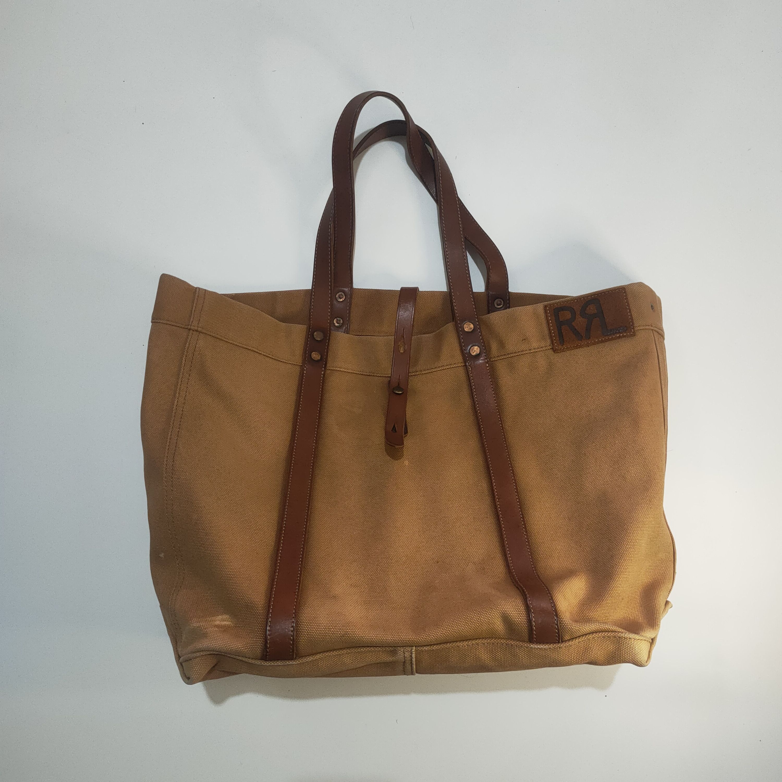RRL Ralph Lauren × Vintage Ralph Lauren Cotton Canvas Tote Bag Size ONE SIZE - 1 Thumbnail