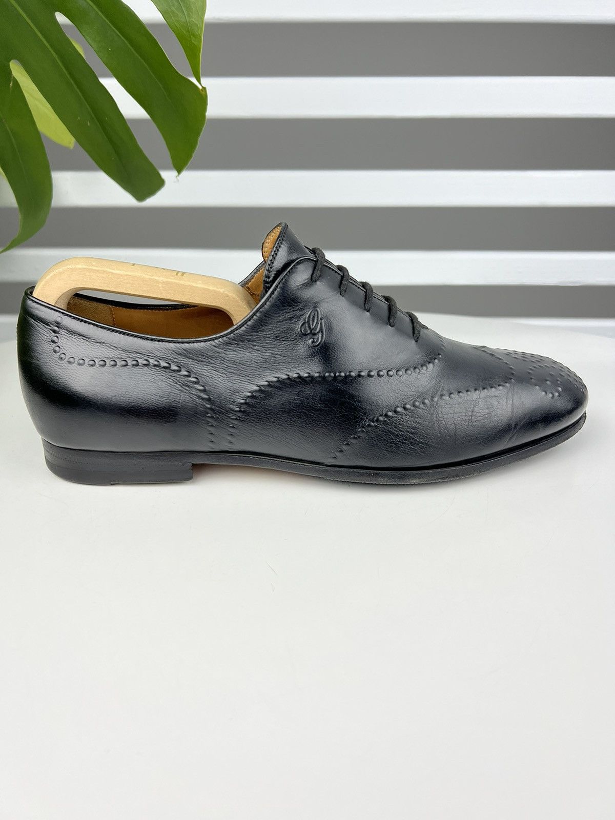 Gucci GUCCI Oxfords Leather Shoes Lace Up Wingtip Black Men’s Size US 7.5 / EU 40-41 - 7 Thumbnail